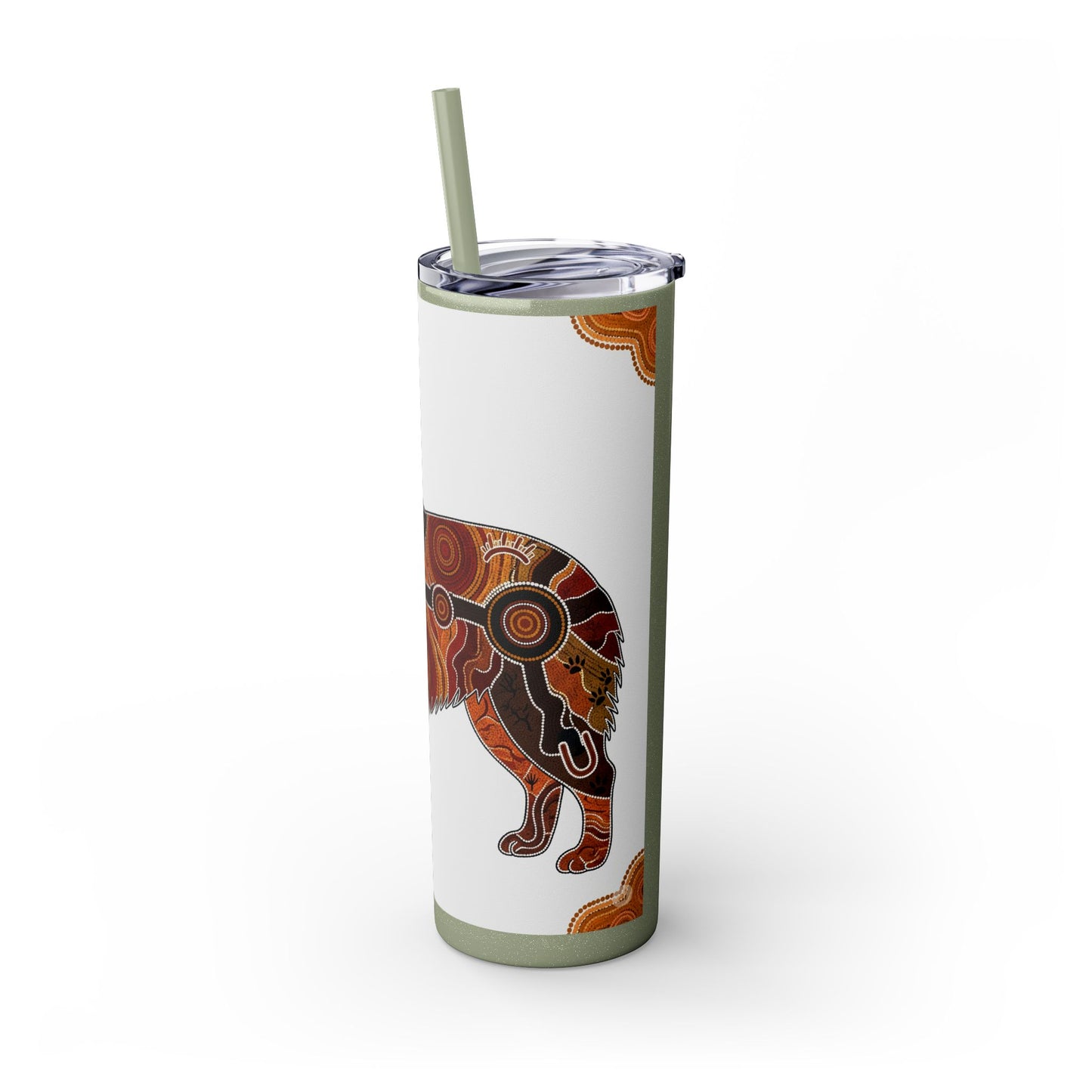 Australian Shepherd Skinny Tumbler with Straw, 20oz