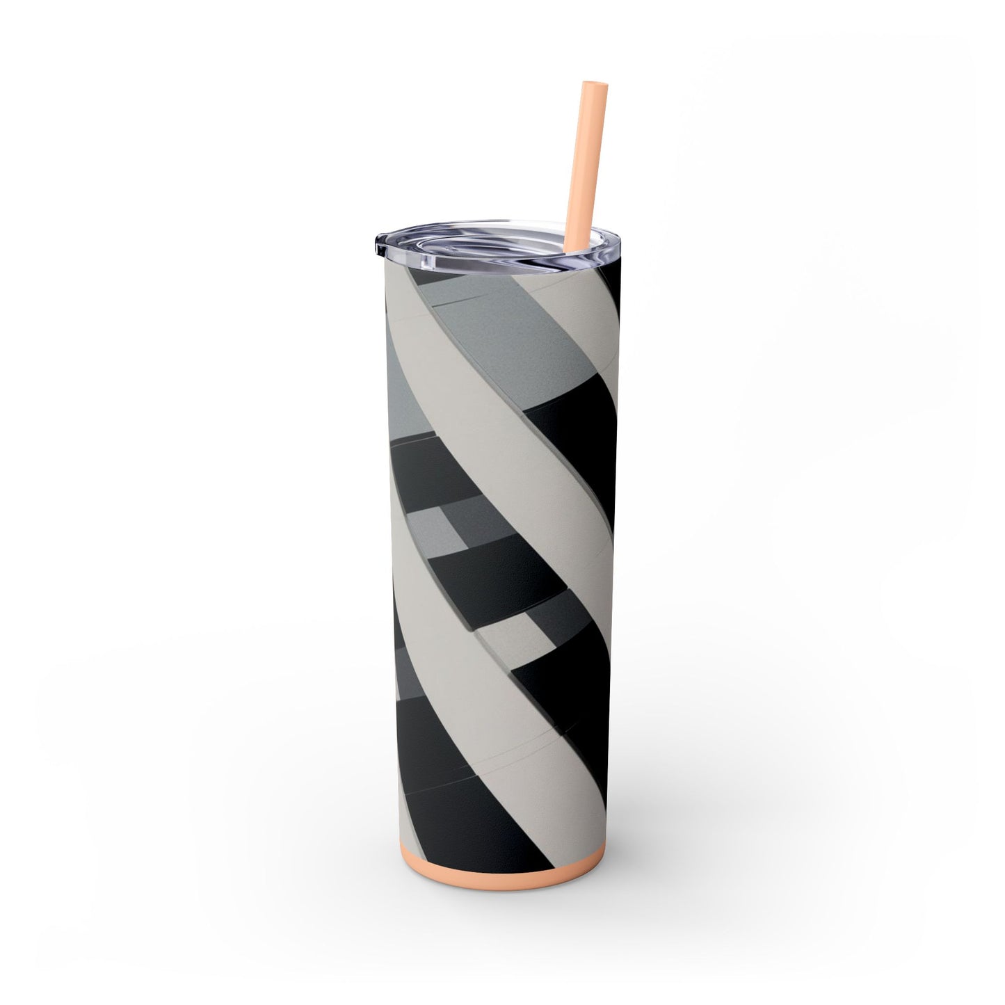 Optical Illusion Skinny Tumbler with Straw, 20oz