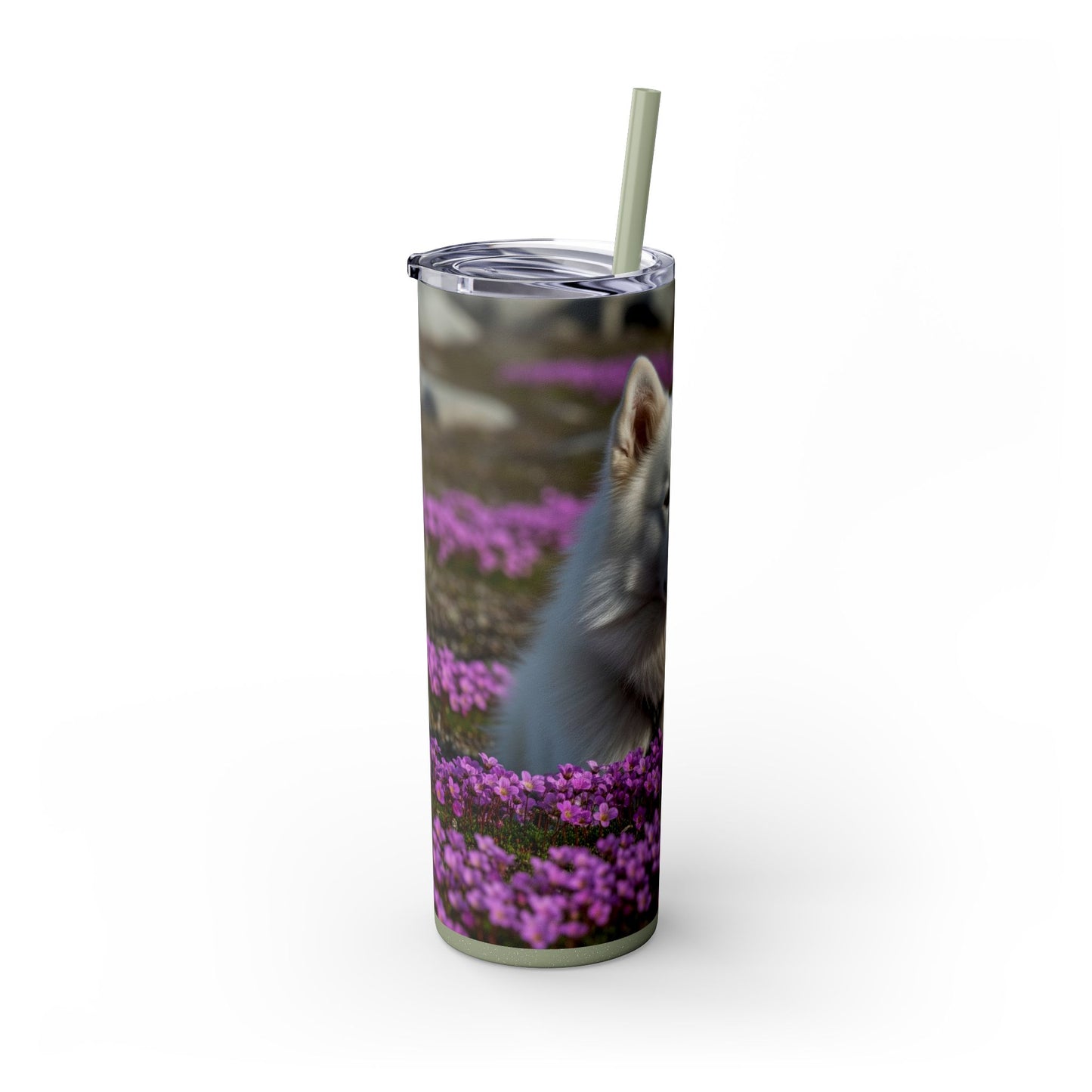 Canadian Eskimo Dog Tumbler with Straw, 20oz