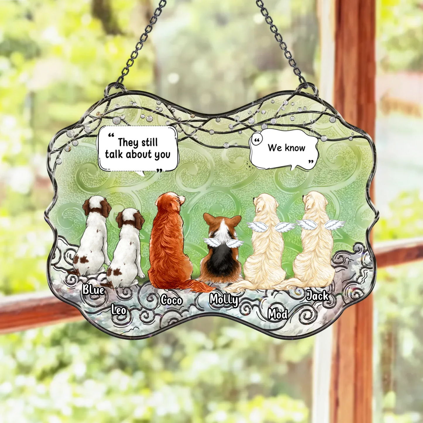 Atrapasol acrílico personalizado para perro: idea de regalo para amantes de los perros. Todavía hablan de ti.