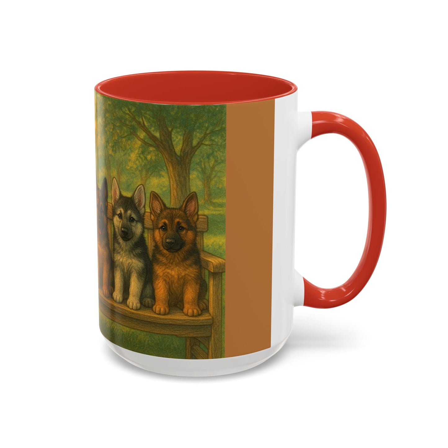 German Shepherd puppies Accent Coffee Mug - Perfect Gift for Dog Lovers