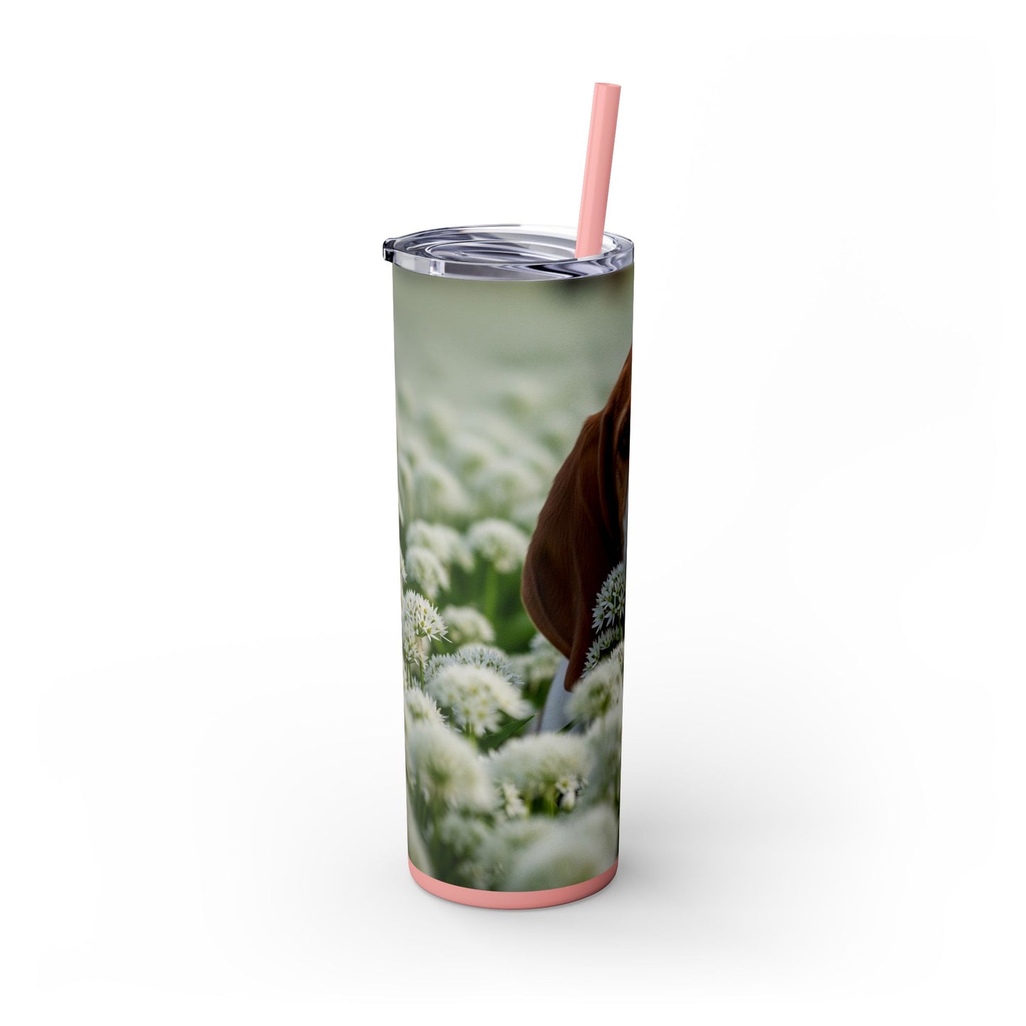 Petit Basset Griffon Vendeen Skinny Tumbler with Straw, 20oz