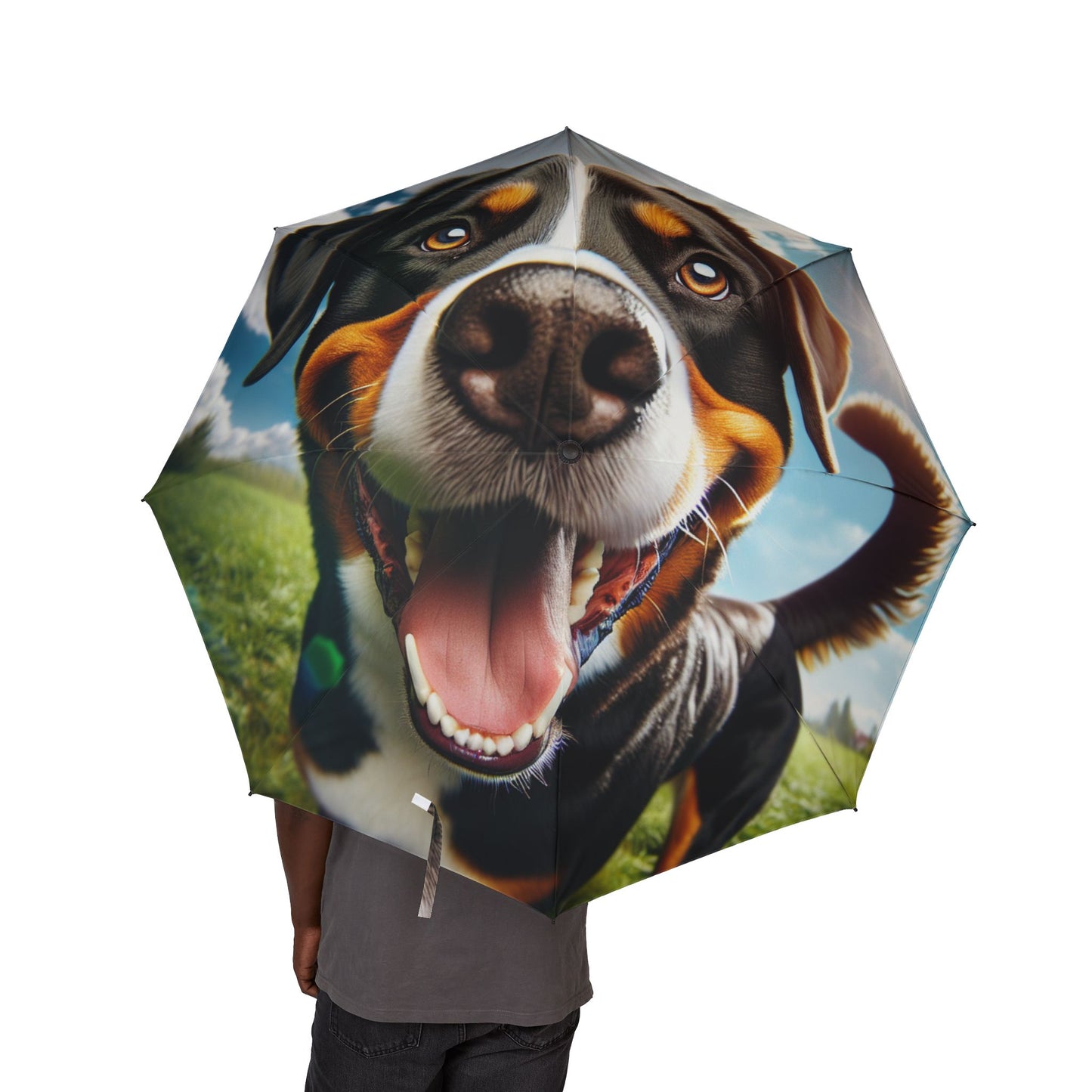 Greater Swiss Mountain Dog Semi-Automatic Foldable Umbrella