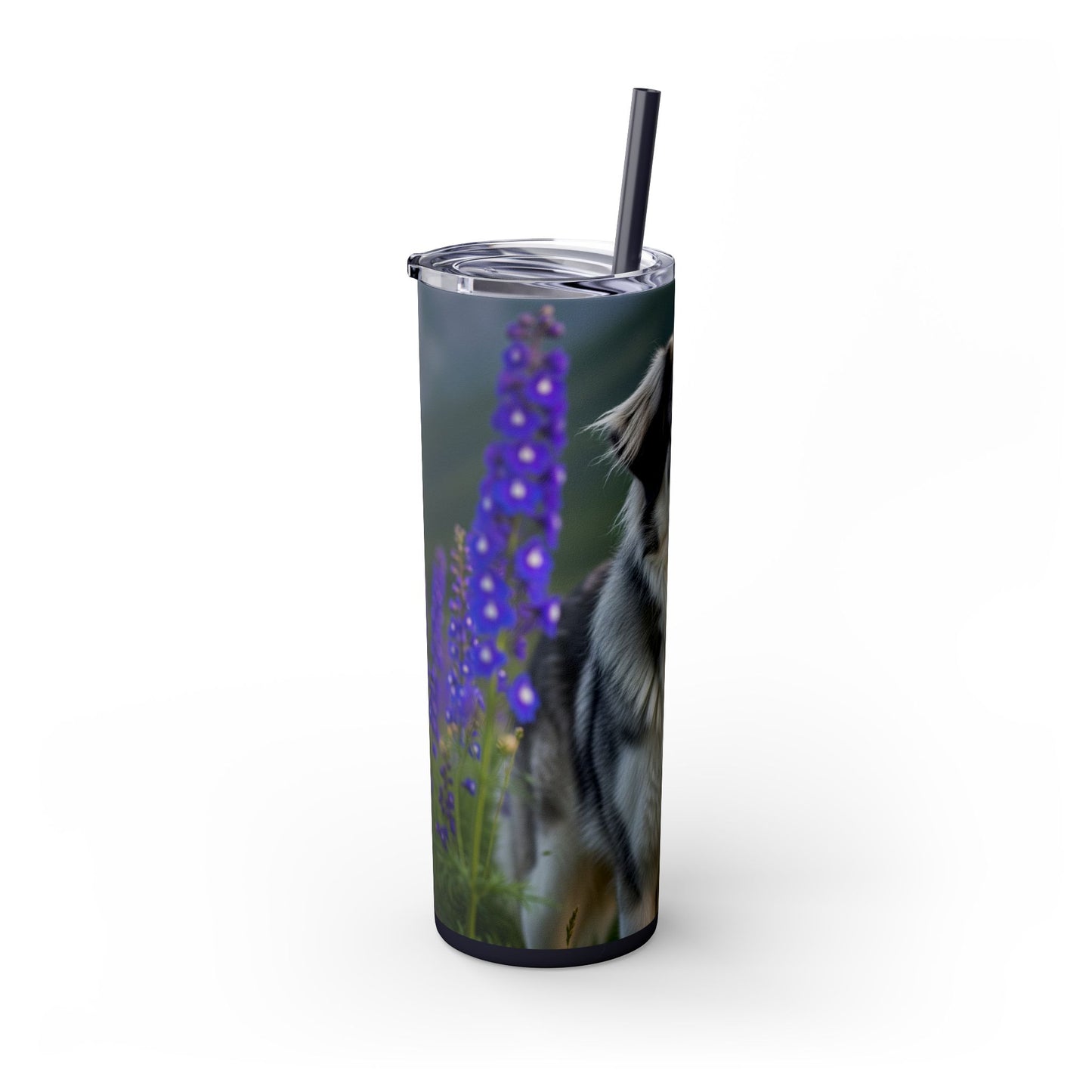 Tatra Shepherd Dog Skinny Tumbler with Straw, 20oz