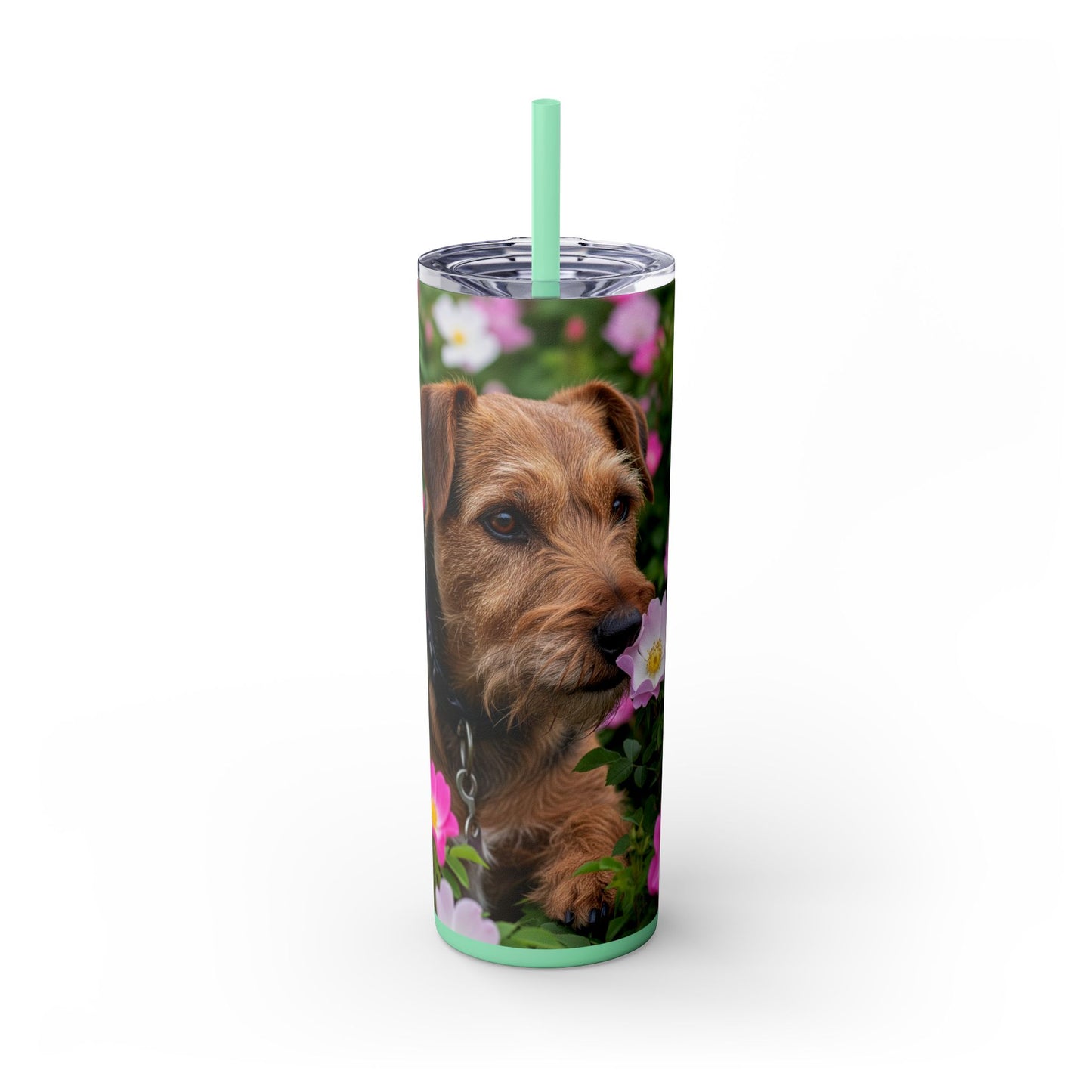 Teddy Roosevelt Terrier Tumbler with Straw, 20oz