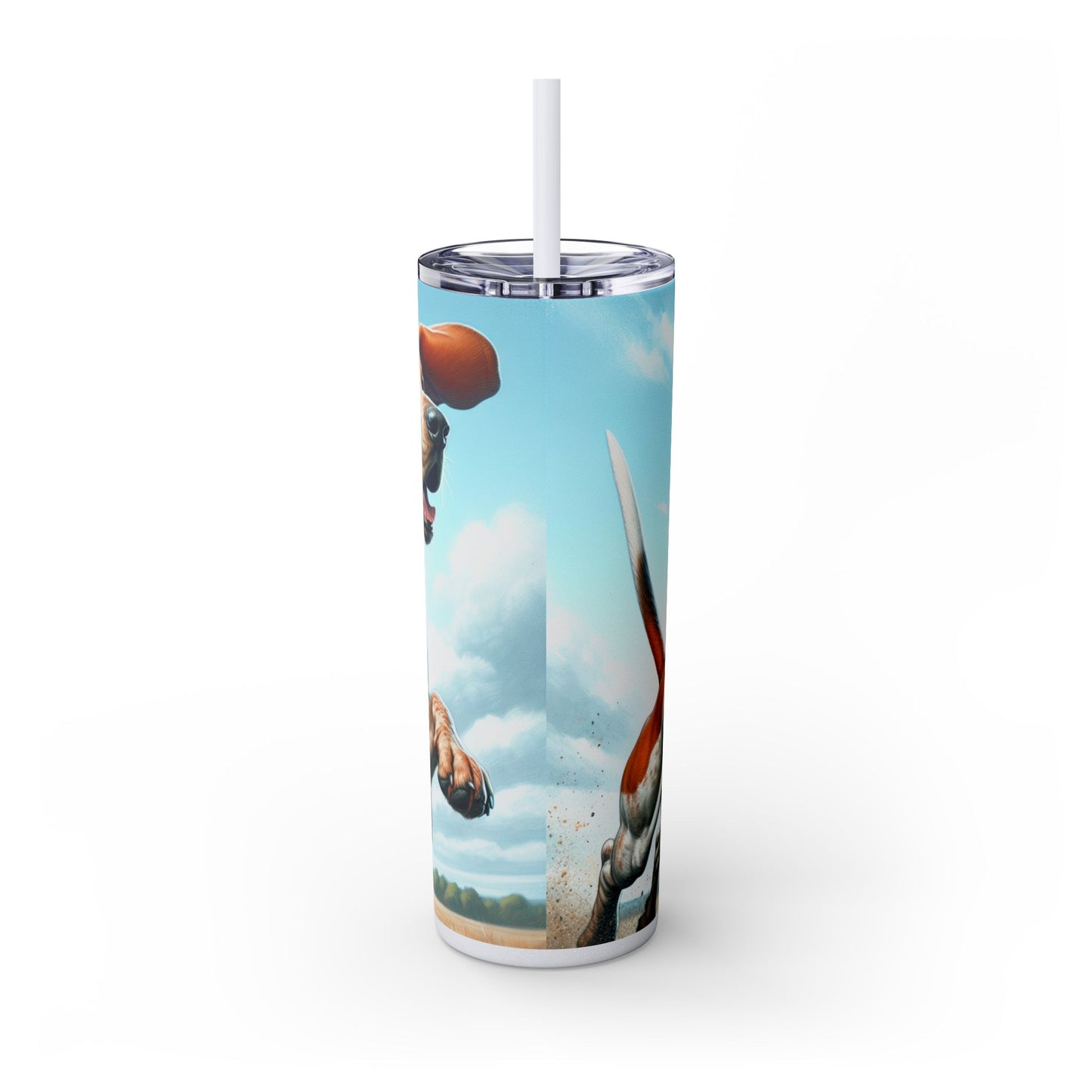 American English Coonhound Tumbler with Straw, 20oz