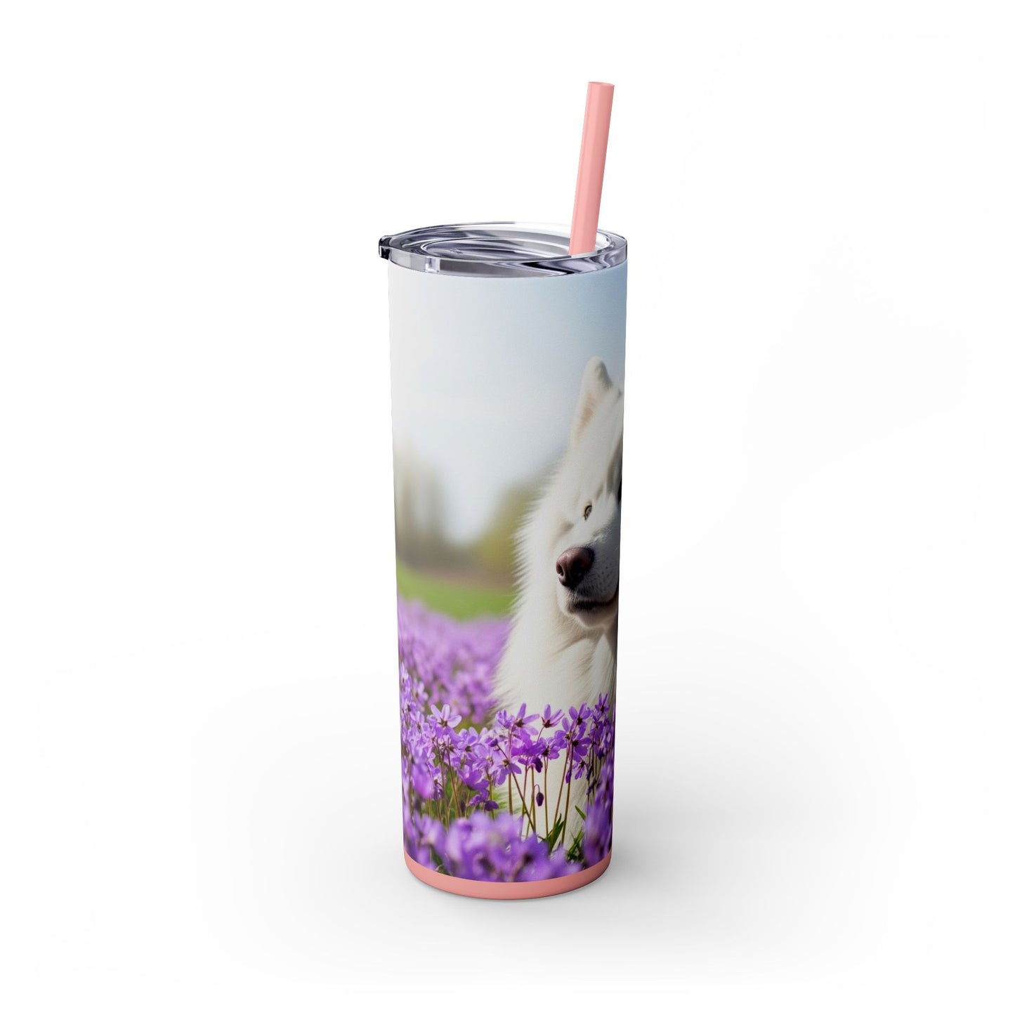 Samoyed Tumbler with Straw, 20oz