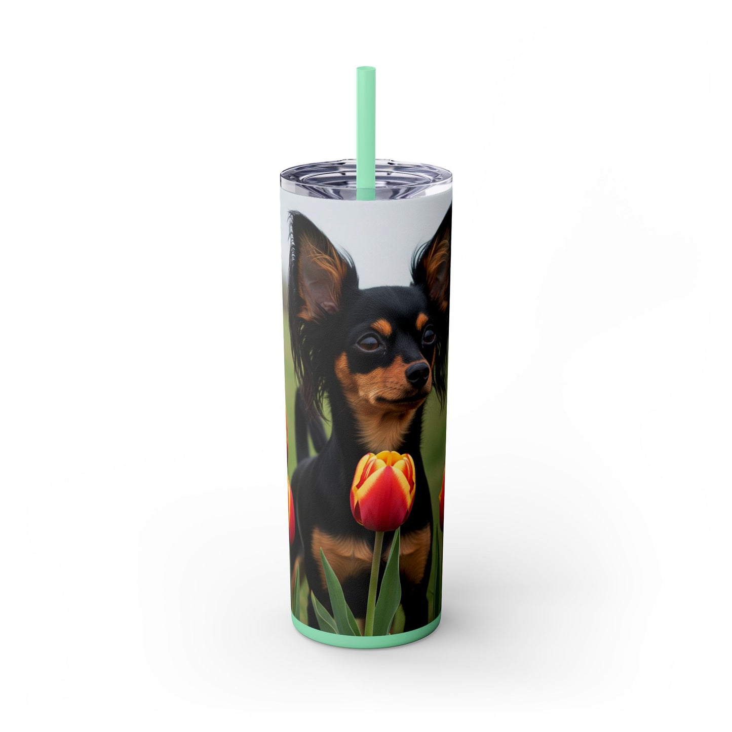 Russian Toy Skinny Tumbler with Straw, 20oz