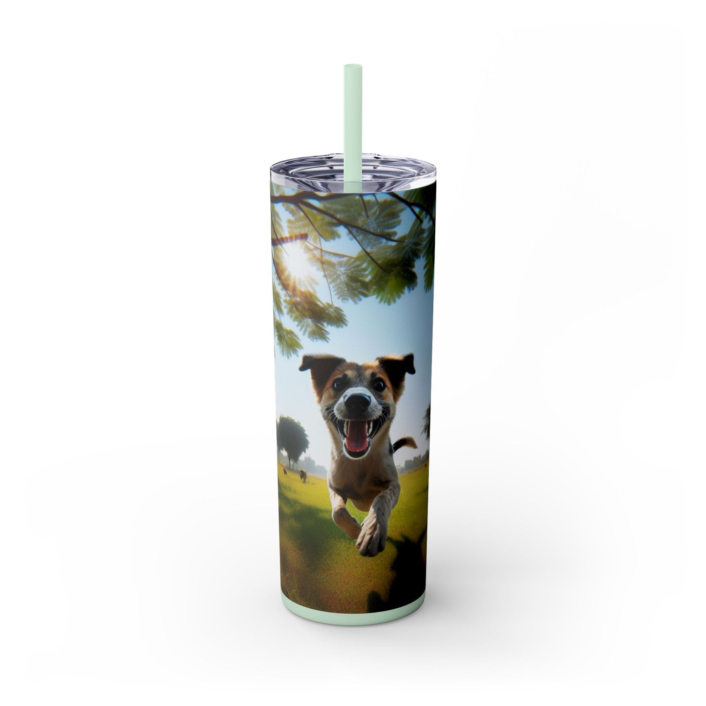 Indian Pariah Dog Tumbler with Straw, 20oz