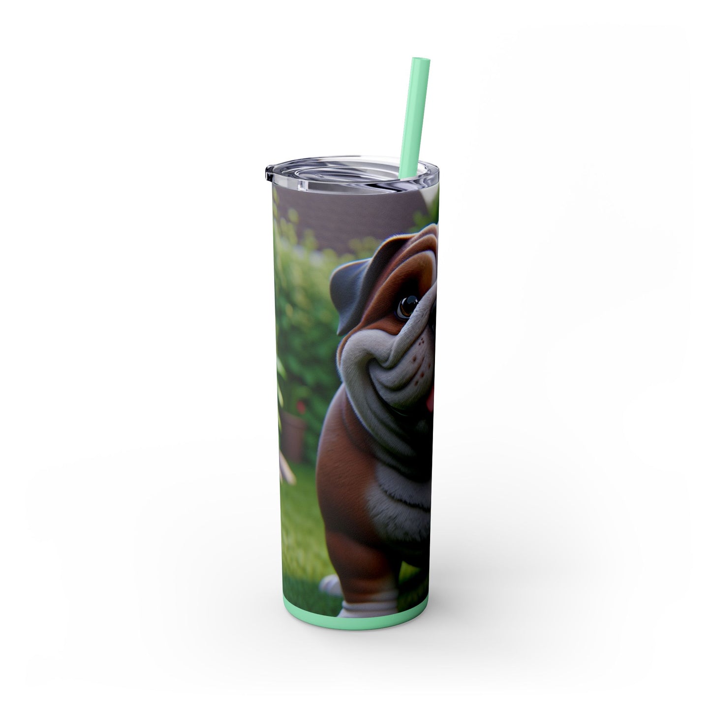 Olde English Bulldogge Tumbler with Straw, 20oz