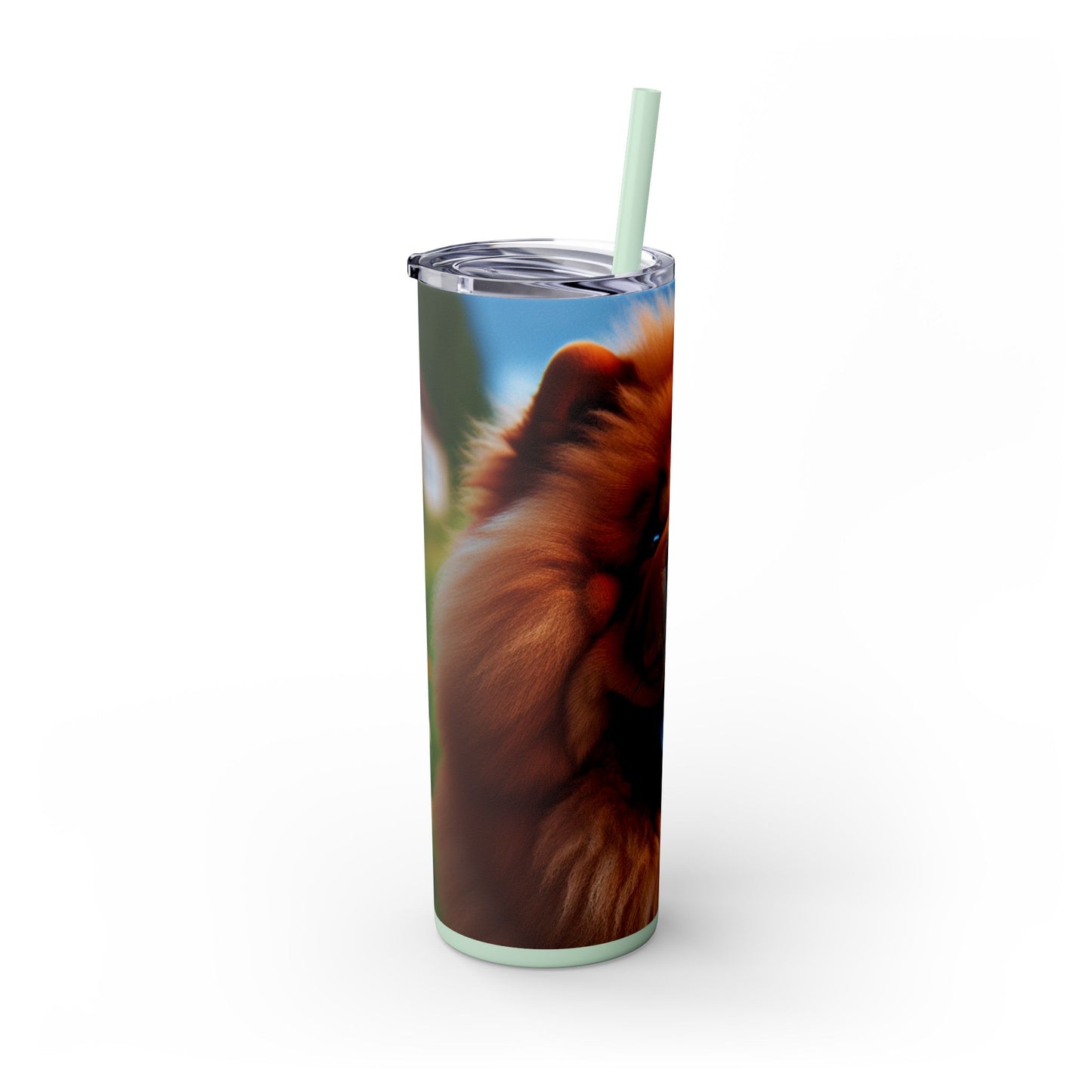 Chow Chow Skinny Tumbler with Straw, 20oz