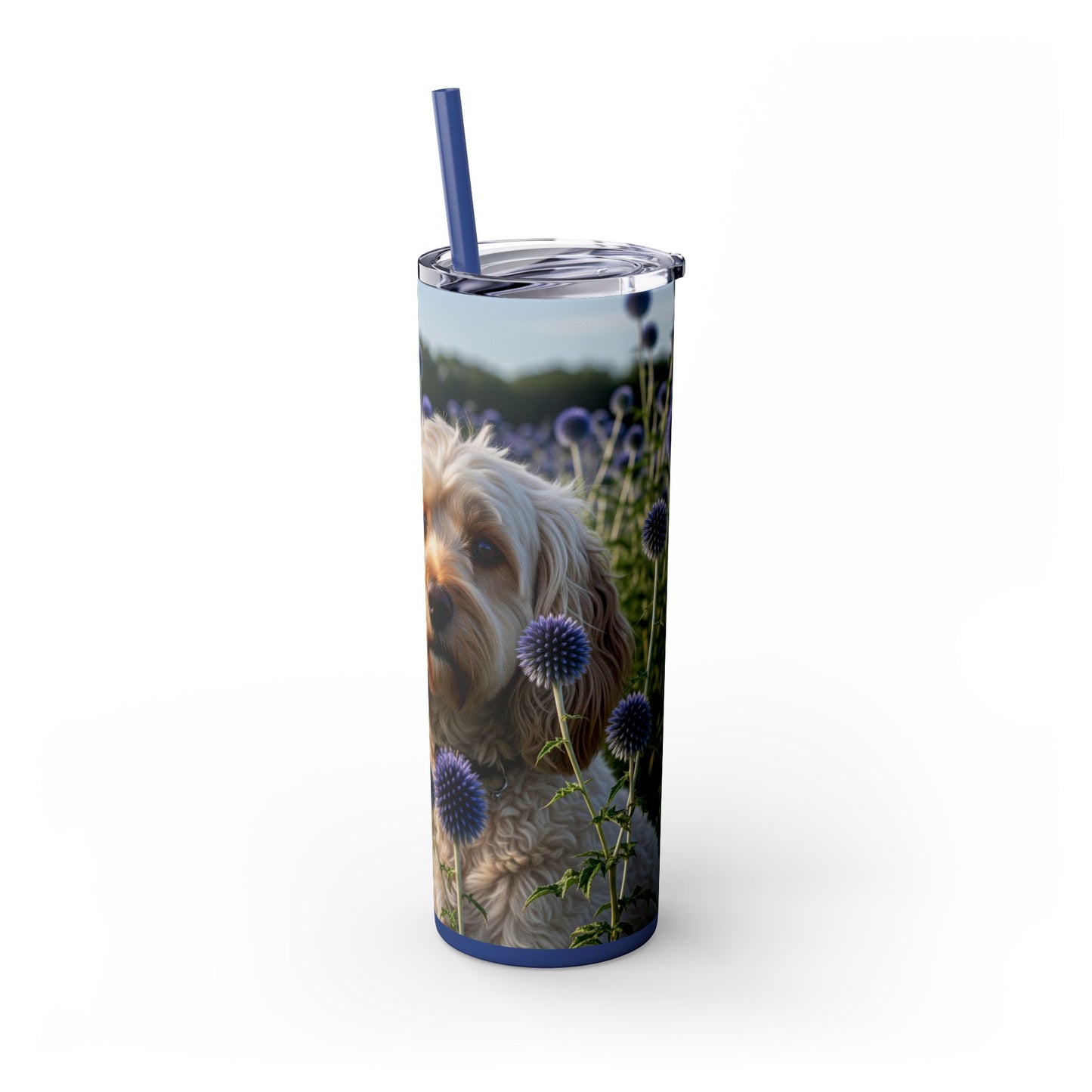 Spoodle Skinny Tumbler with Straw, 20oz