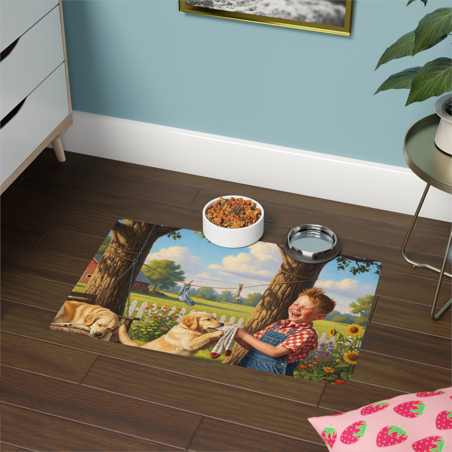 Pet Food Mat (12x18) - Golden Retriever