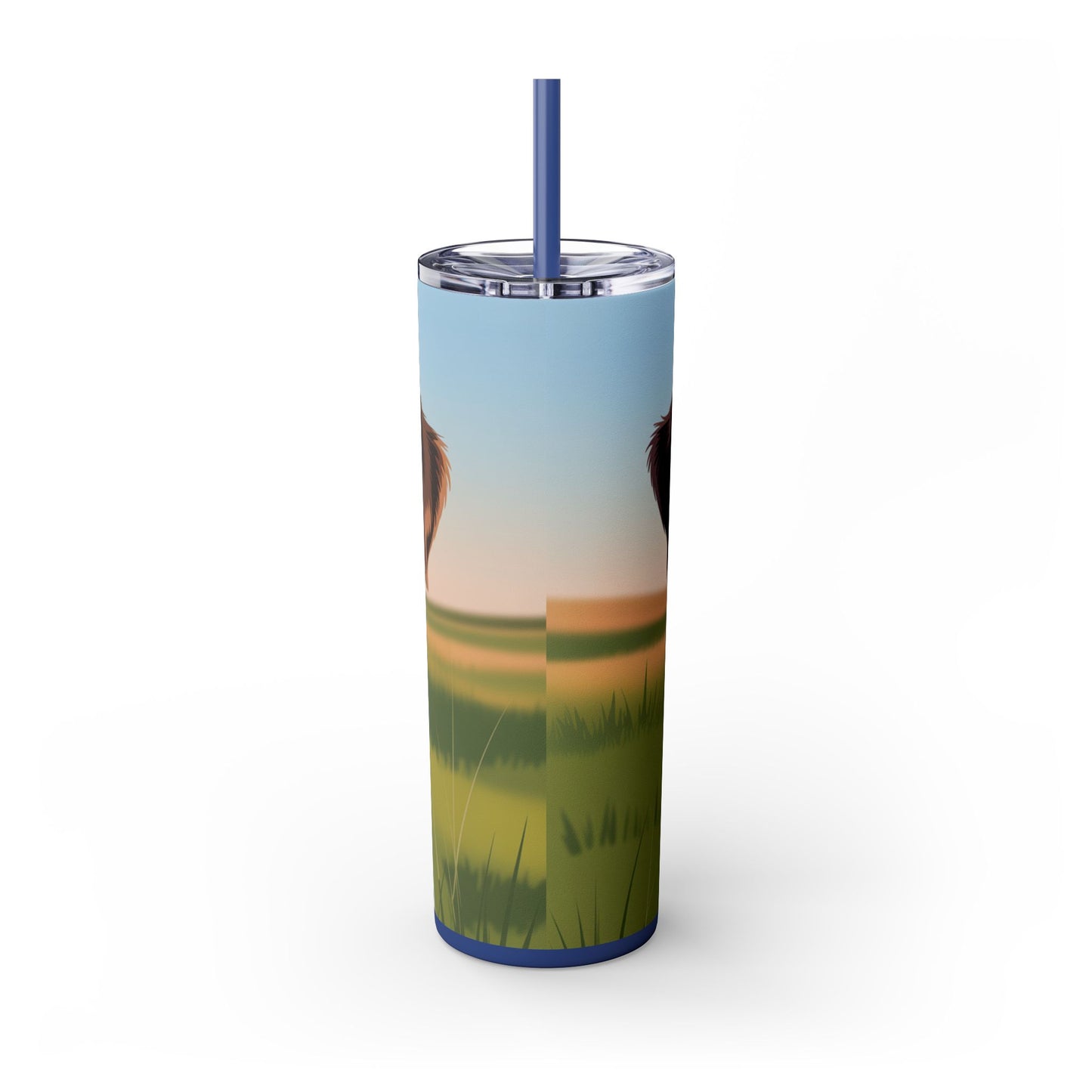 Telomian Skinny Tumbler with Straw, 20oz