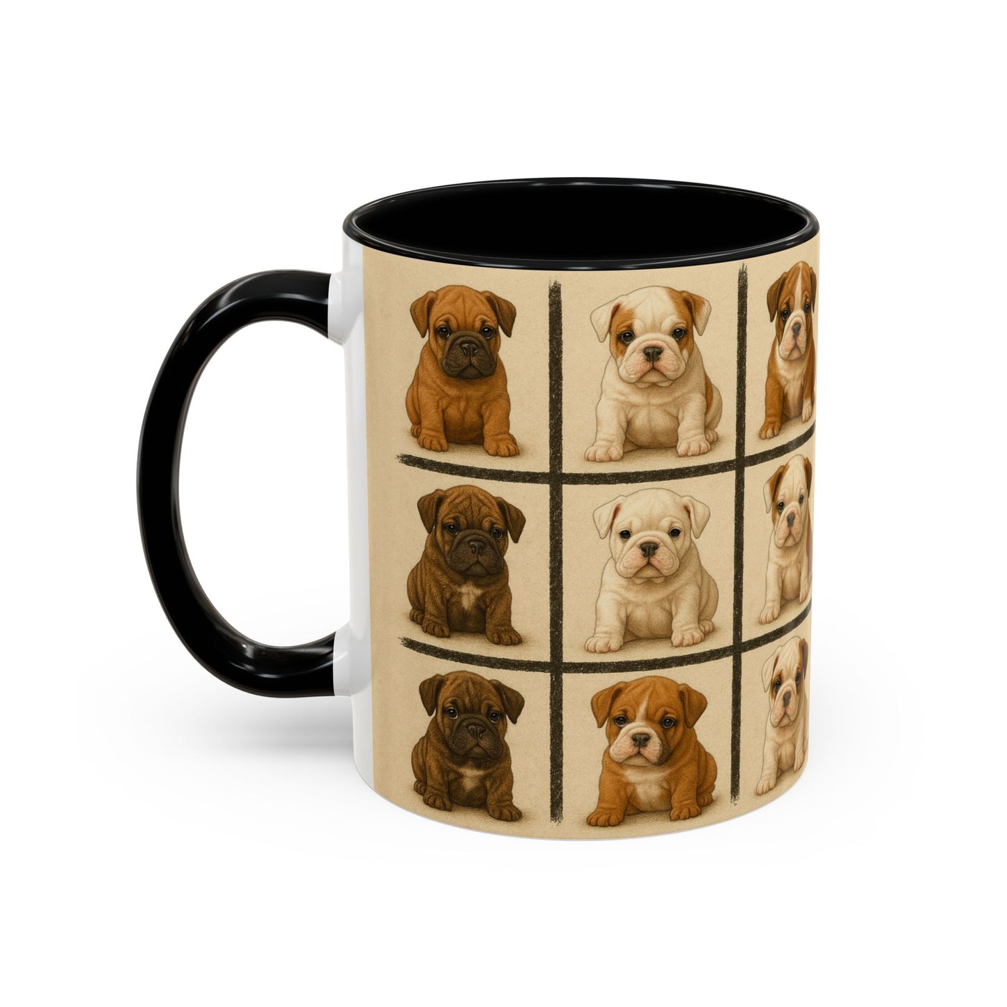 Bulldog puppies Accent Coffee Mug - Perfect Gift for Dog Lovers