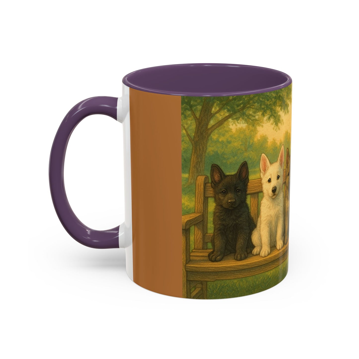 German Shepherd puppies Accent Coffee Mug - Perfect Gift for Dog Lovers