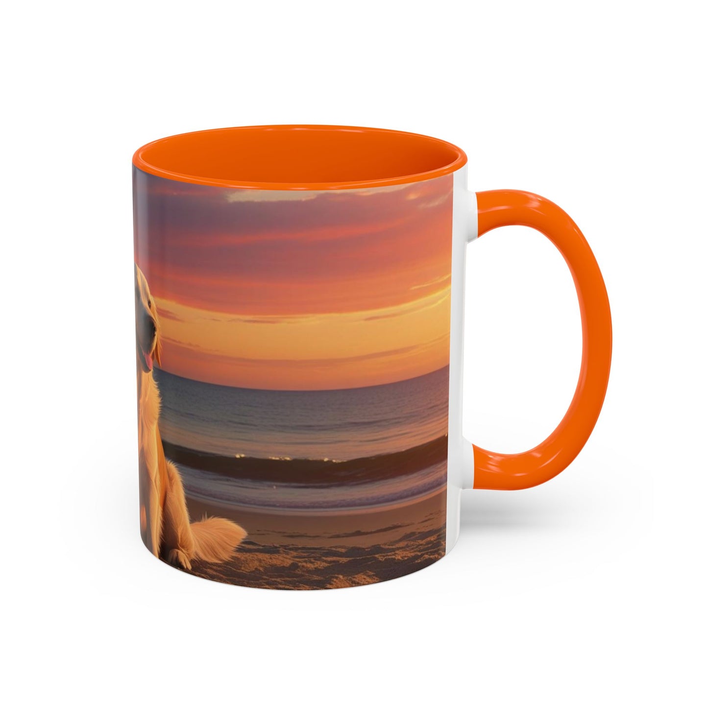 Golden Retriever Love Accent Coffee Mug - Perfect Gift for Dog Lovers