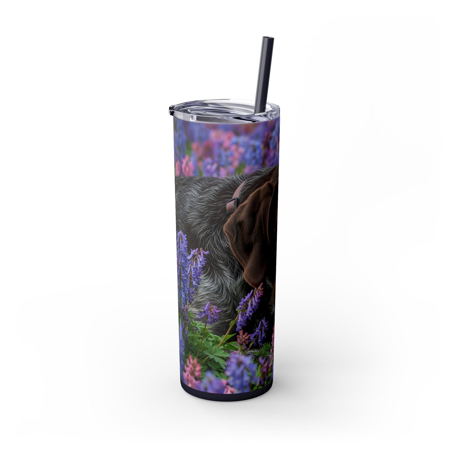 Wirehaired Slovakian Pointer Skinny Tumbler with Straw, 20oz