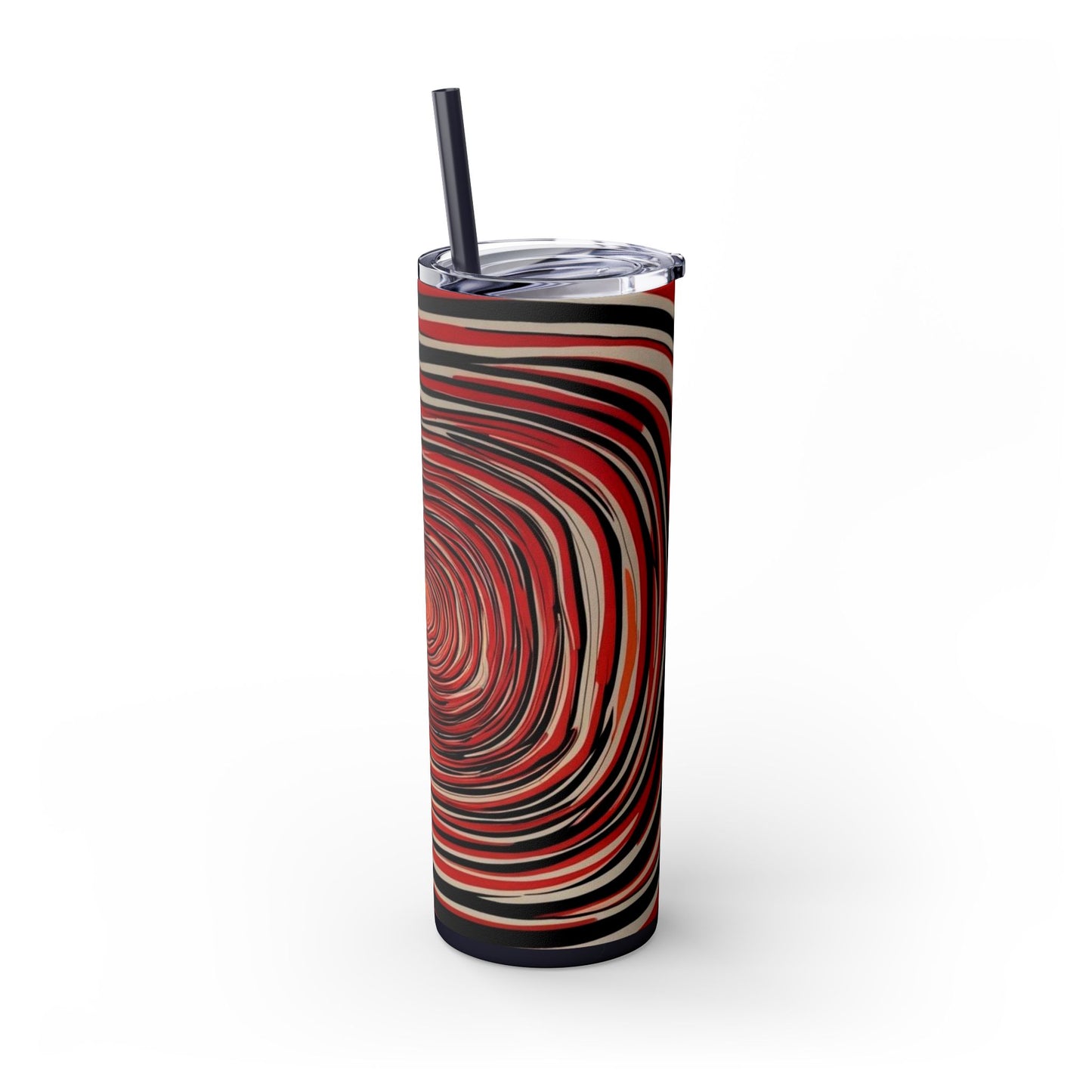 Optical Illusion Skinny Tumbler with Straw, 20oz