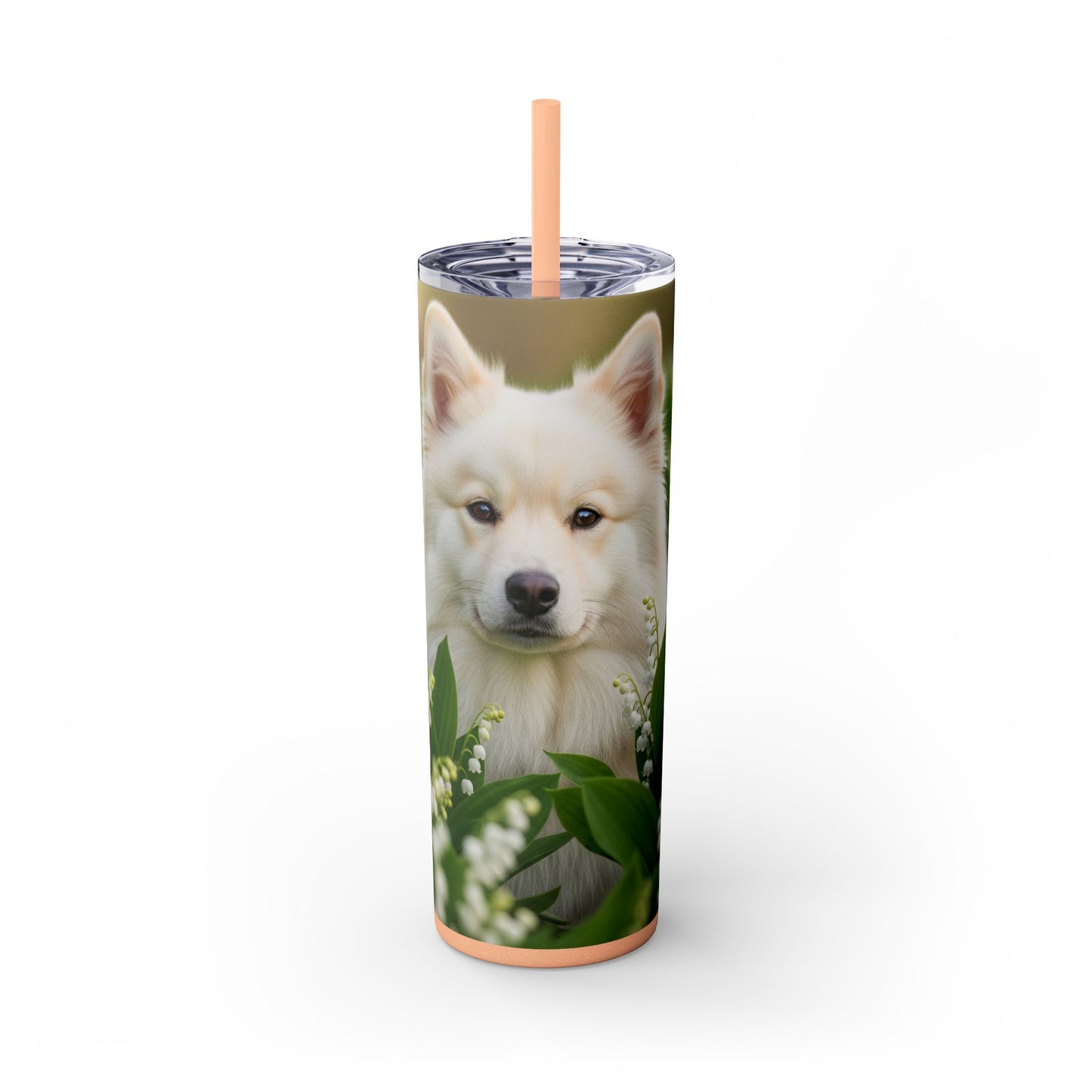 Finnish Lapphund Skinny Tumbler with Straw, 20oz