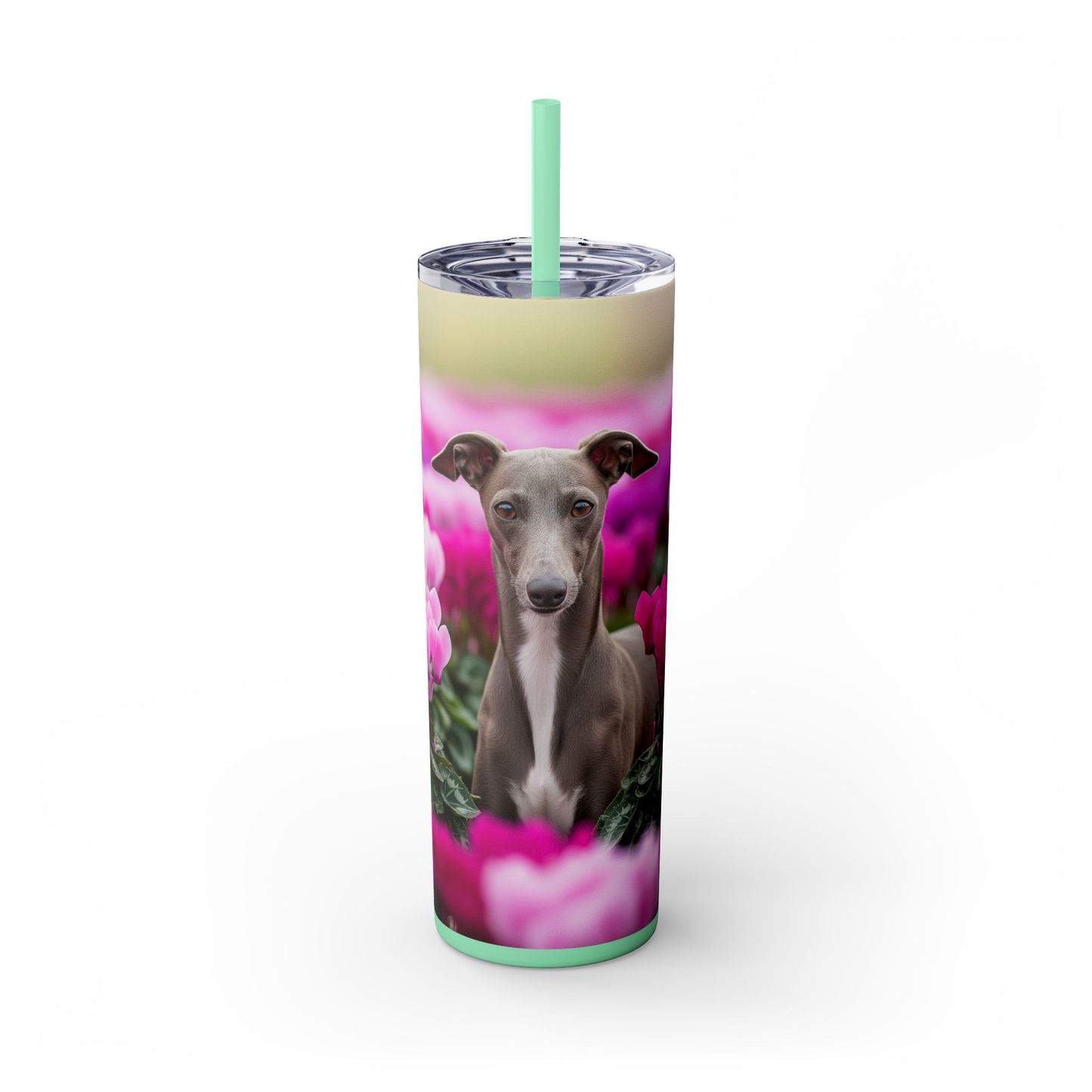Italian Greyhound Tumbler with Straw, 20oz