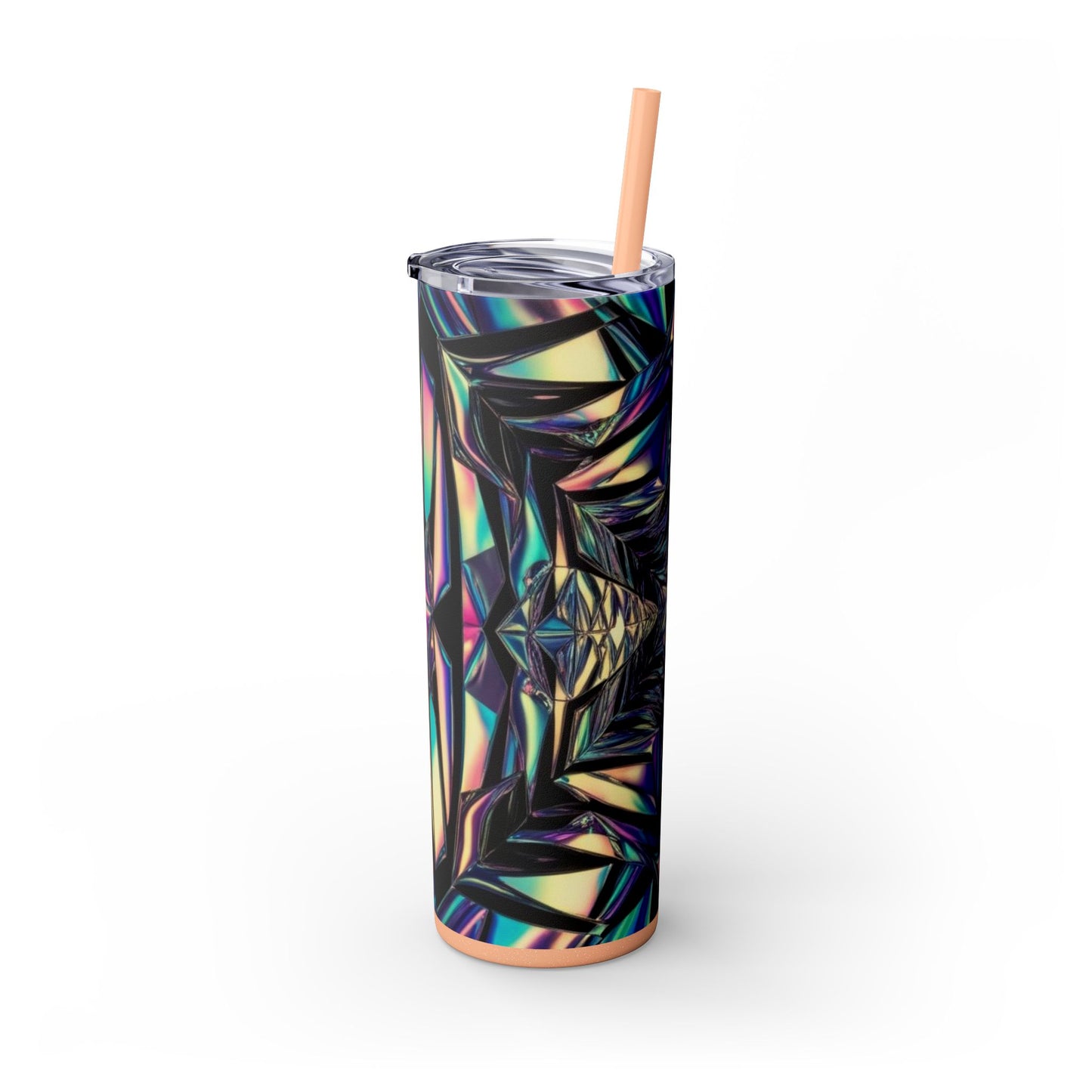 Optical Illusion Skinny Tumbler with Straw, 20oz