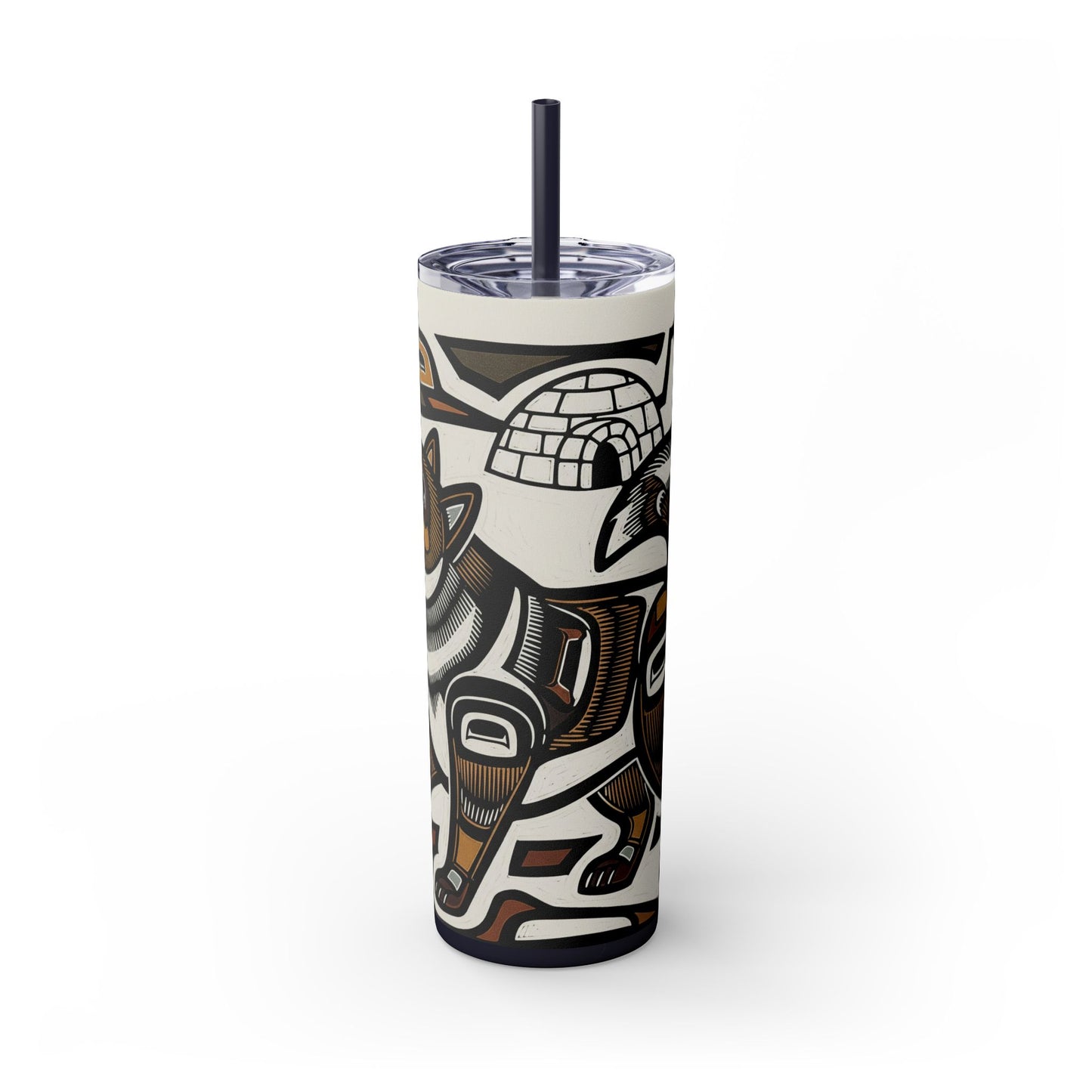 Canadian Eskimo Dog Tumbler with Straw, 20oz