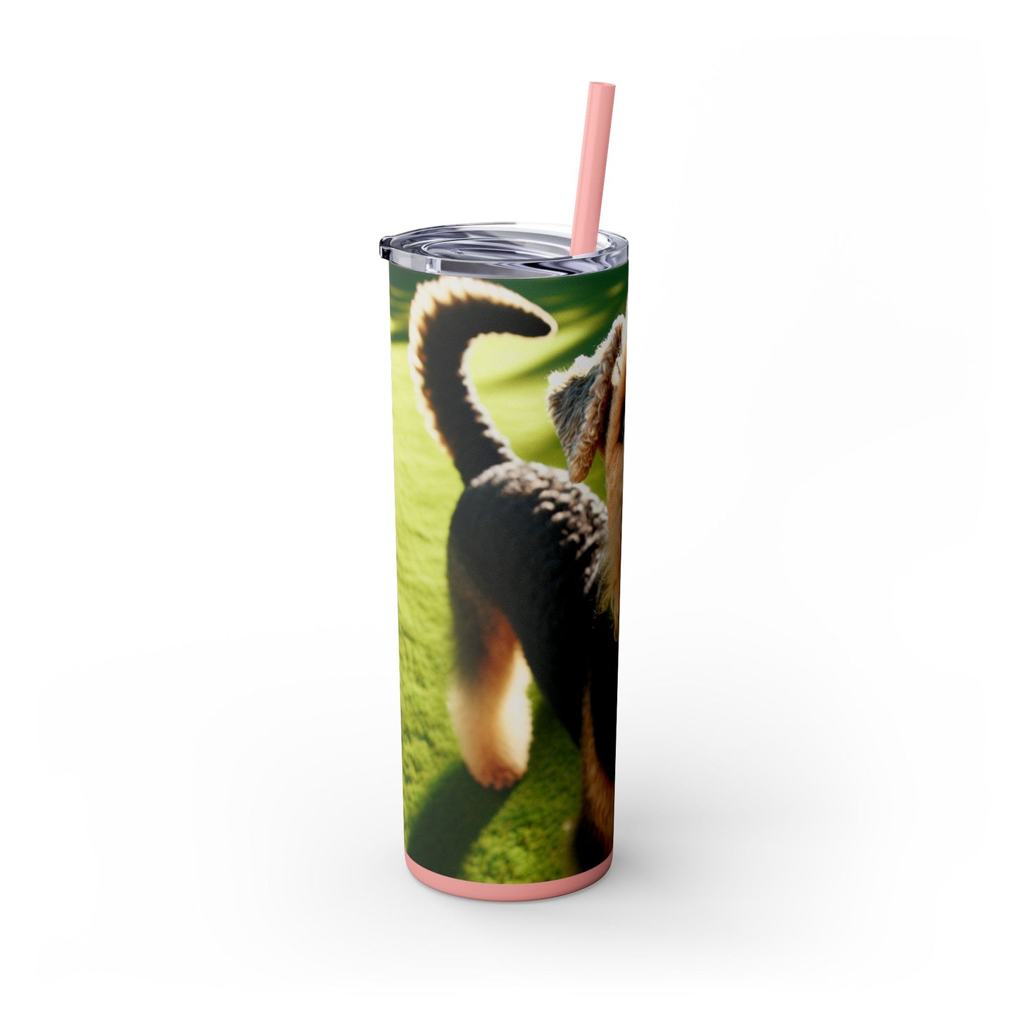 Airedale Terrier Tumbler with Straw, 20oz