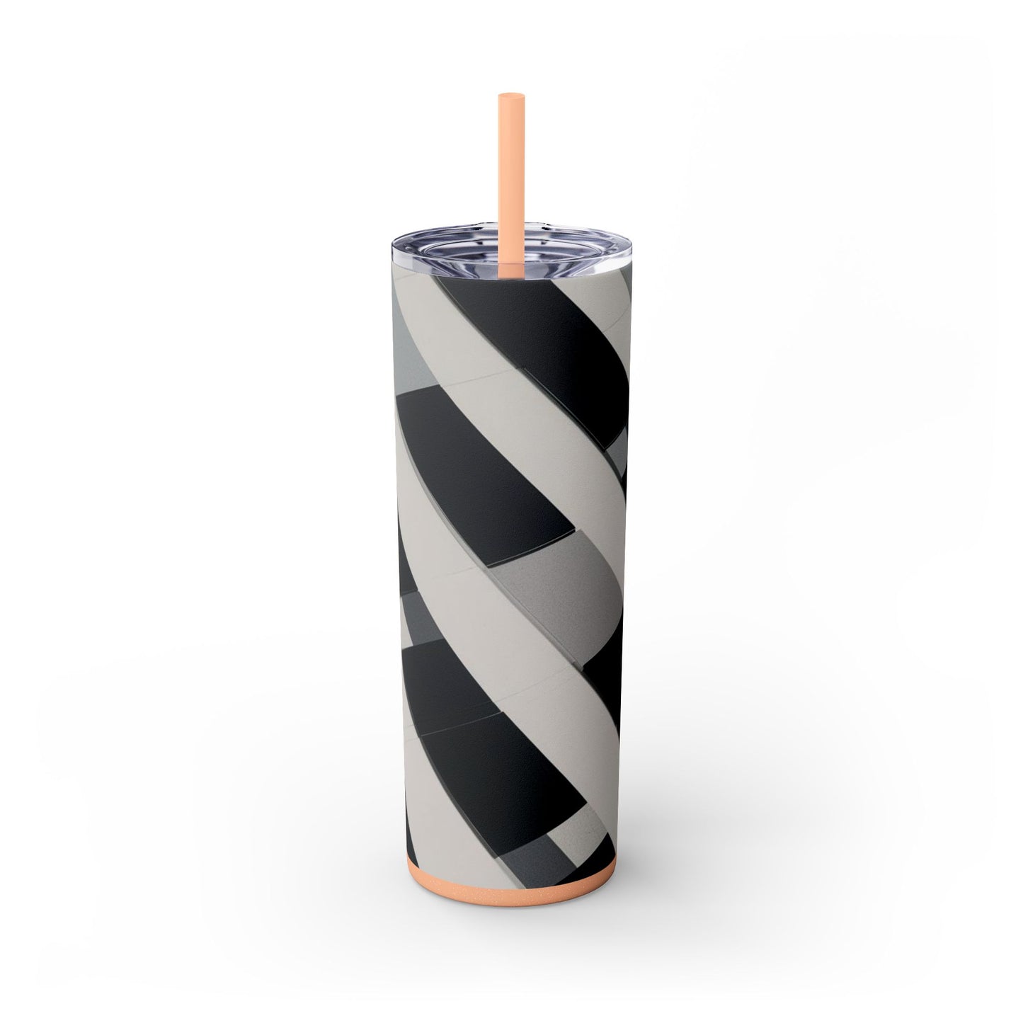 Optical Illusion Skinny Tumbler with Straw, 20oz