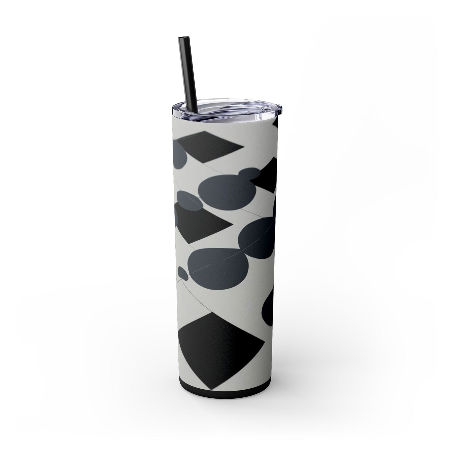 Optical Illusion Skinny Tumbler with Straw, 20oz