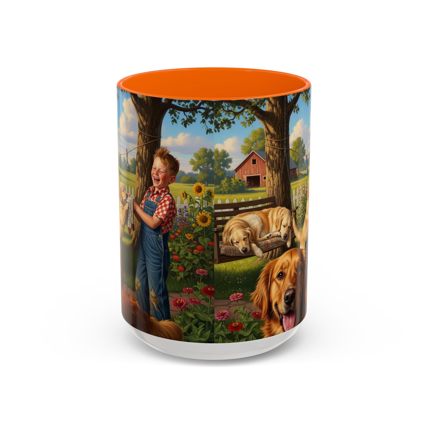 Golden Retriever Accent Coffee Mug - Perfect Gift for Dog Lovers
