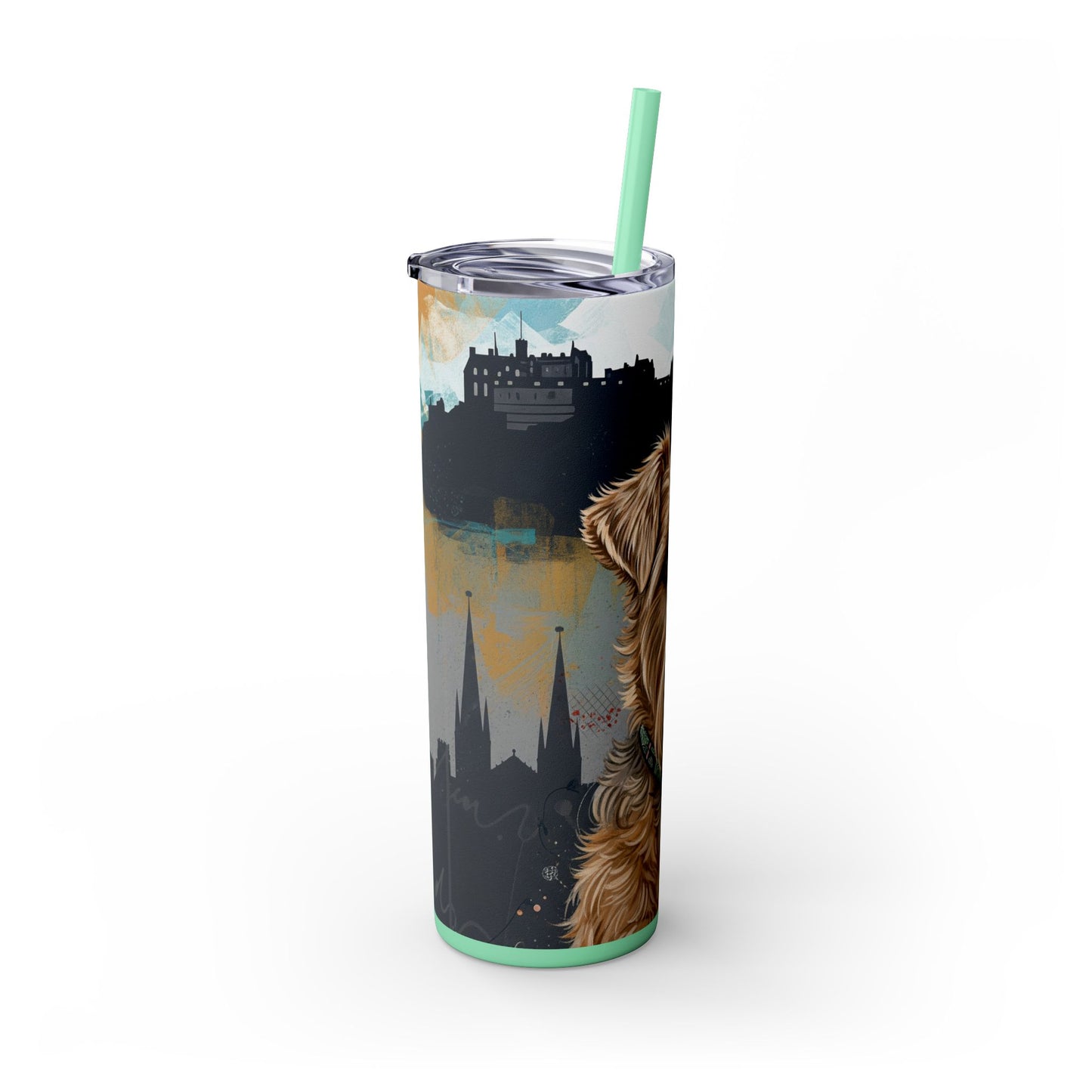Glen of Imaal Terrier Skinny Tumbler with Straw, 20oz