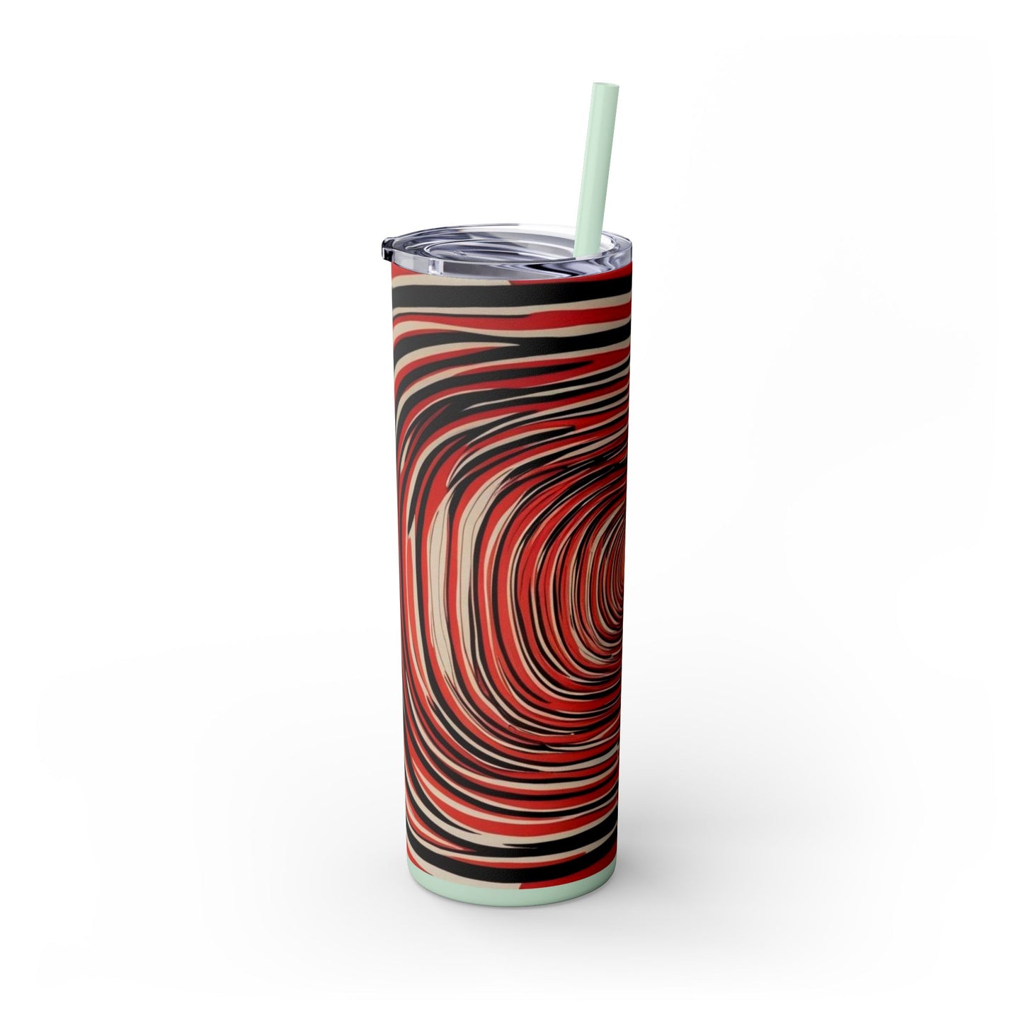 Optical Illusion Skinny Tumbler with Straw, 20oz