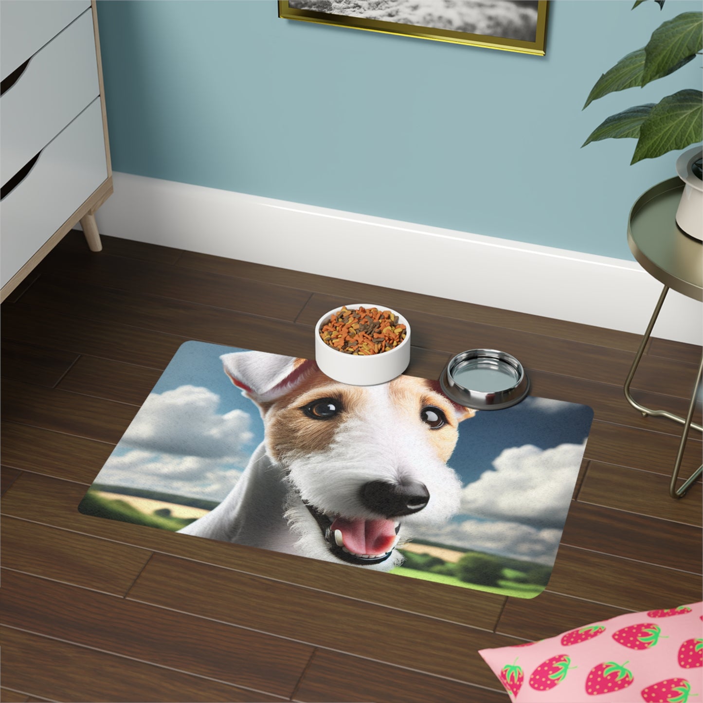 Pet Food Mat (12x18) - Smooth Fox Terrier