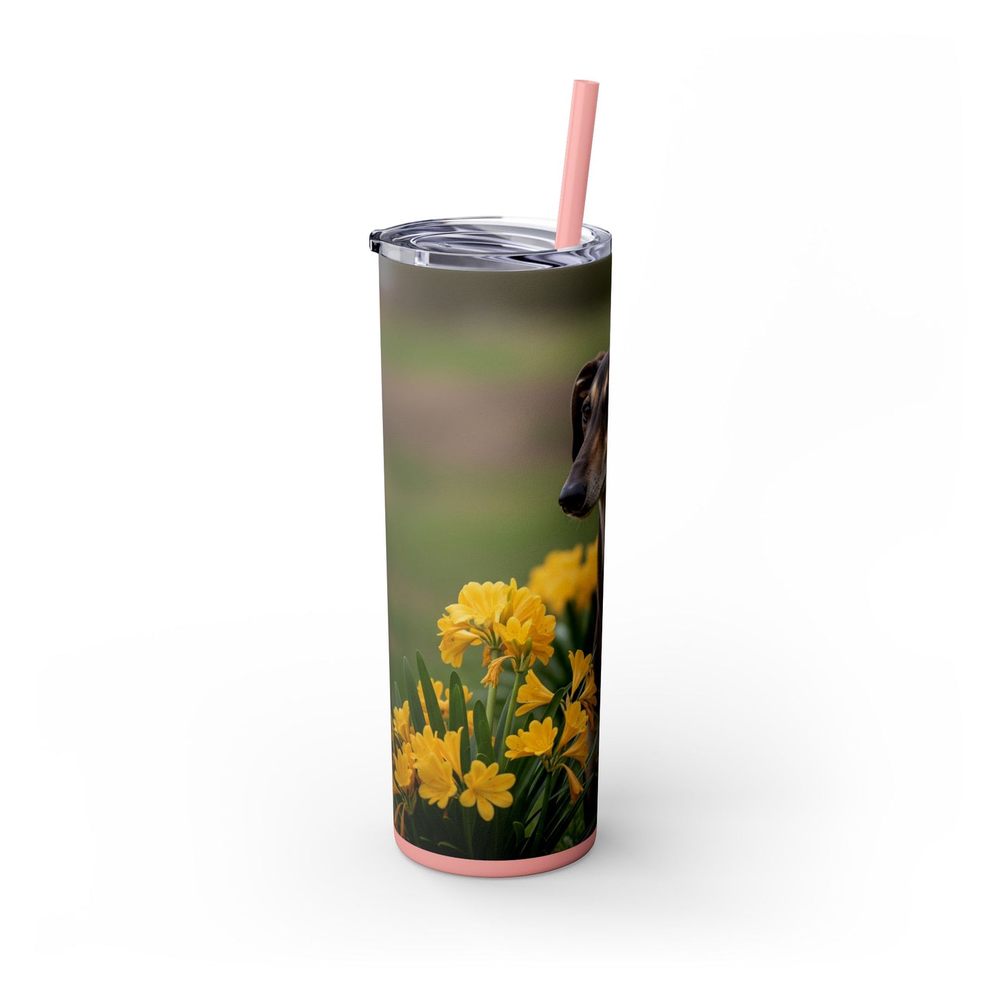Sloughi Skinny Tumbler with Straw, 20oz