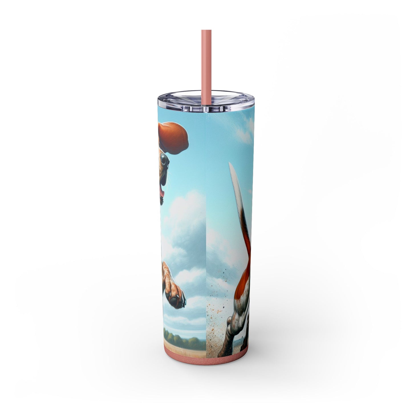 American English Coonhound Tumbler with Straw, 20oz