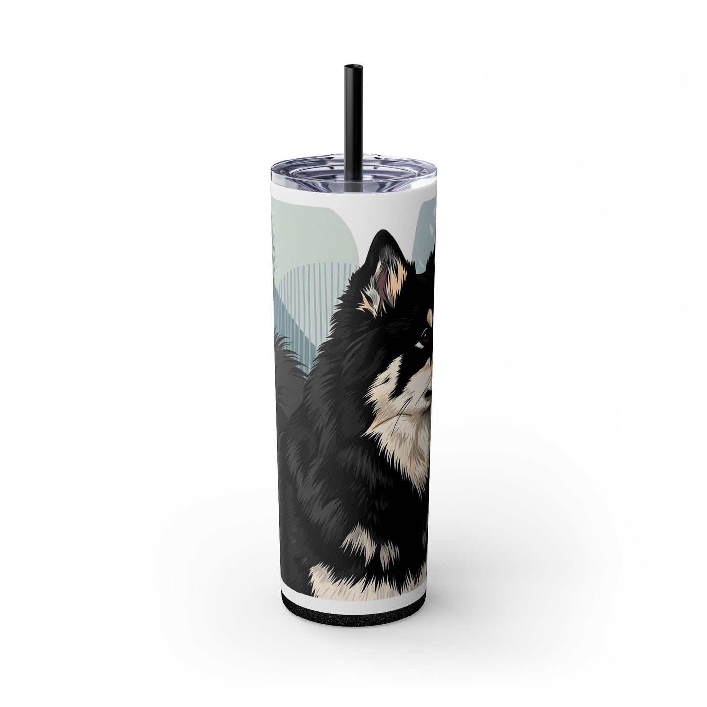 Swedish Lapphund Skinny Tumbler with Straw, 20oz