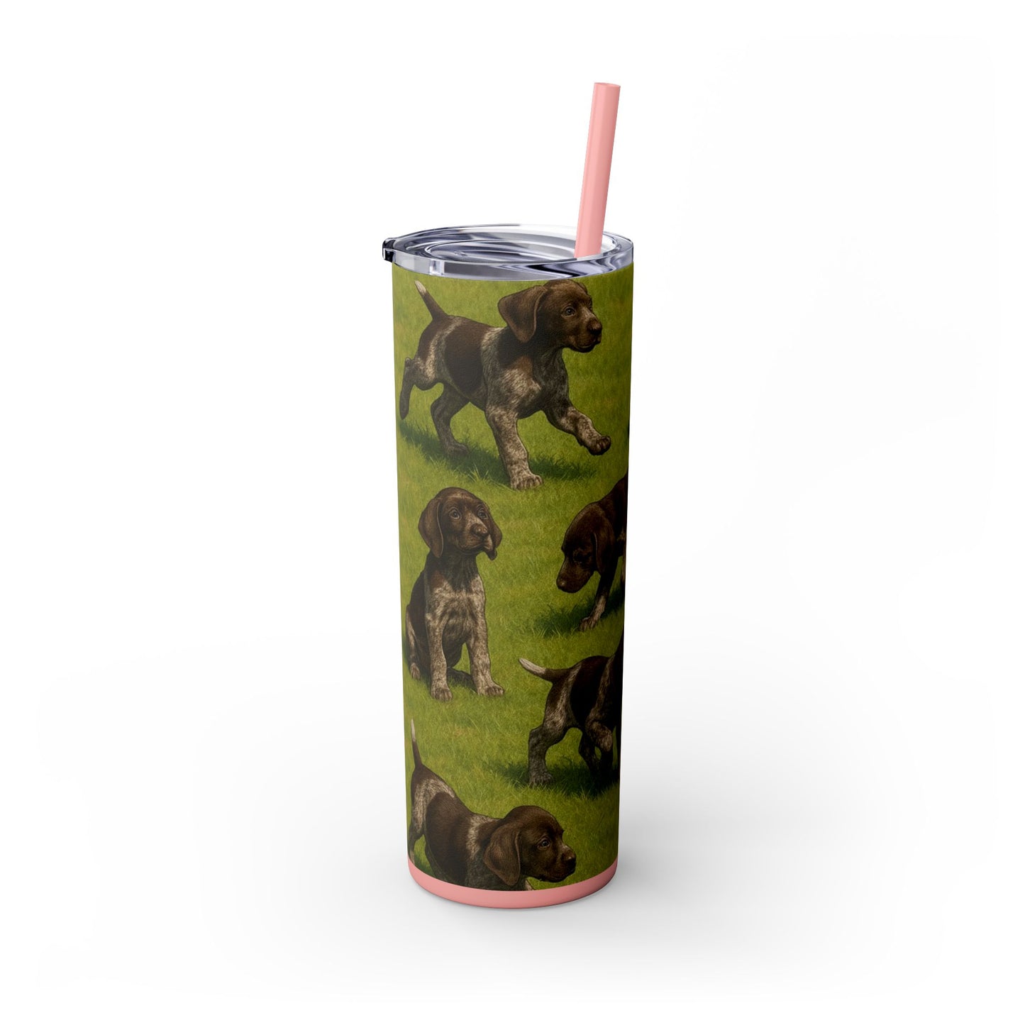 German Shorthaired Pointer puppies Tumbler with Straw, 20oz