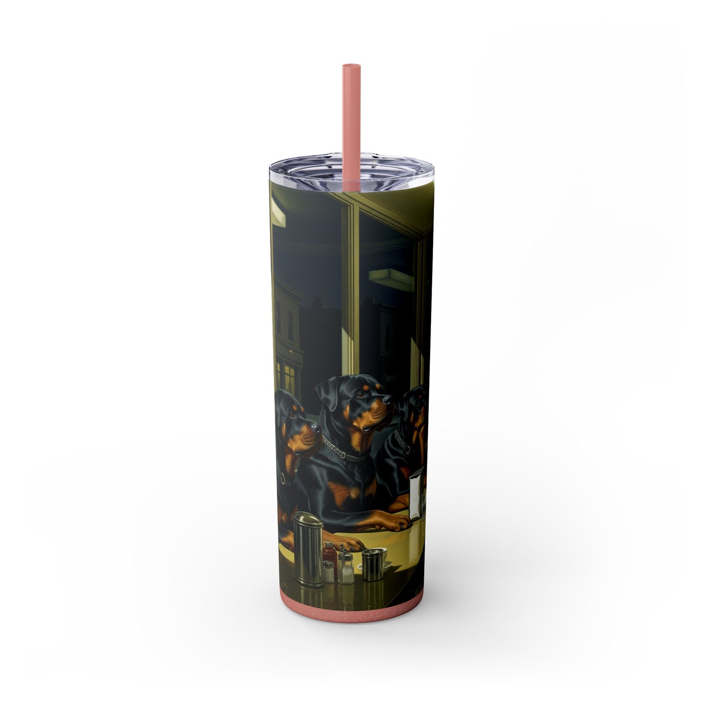 Rottweiler Tumbler with Straw, 20oz
