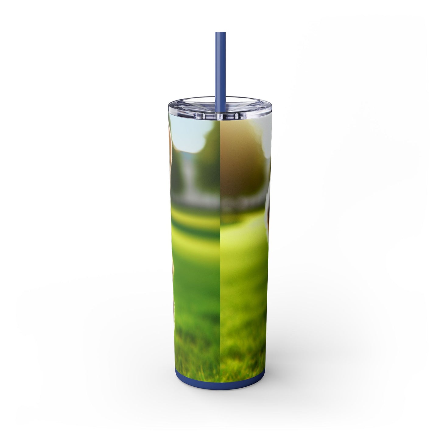 Welsh Corgi Pembroke Skinny Tumbler with Straw, 20oz