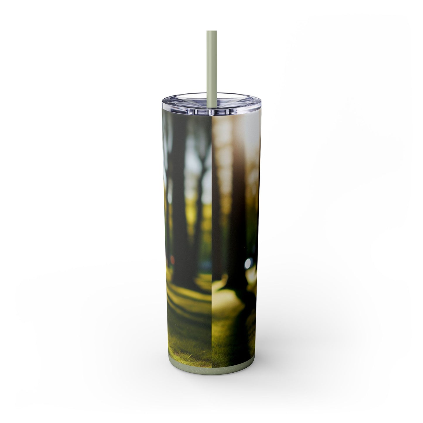 Polish Lowland Sheepdog Skinny Tumbler with Straw, 20oz