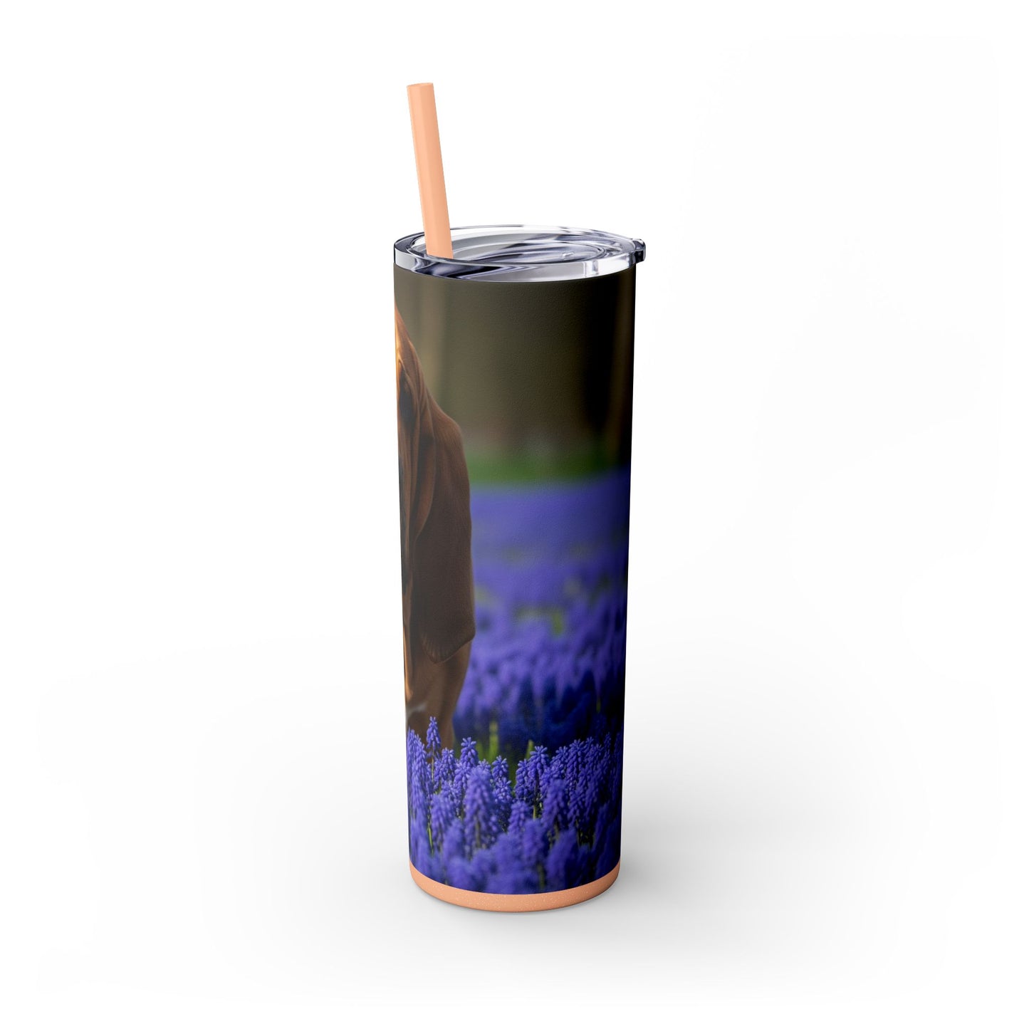 Bloodhound Skinny Tumbler with Straw, 20oz