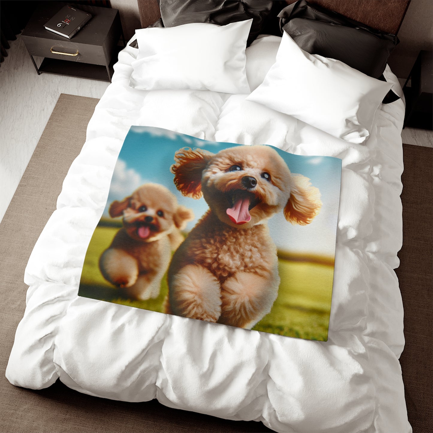 Toy Poodle Sweatshirt Blanket