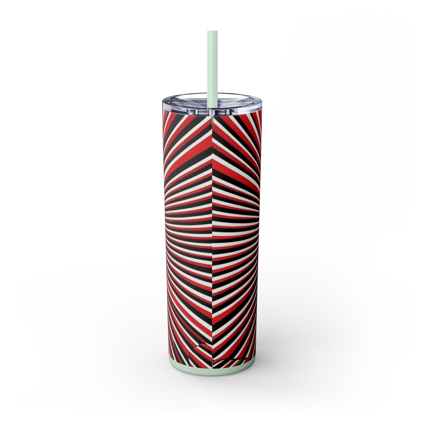 Optical Illusion Skinny Tumbler with Straw, 20oz