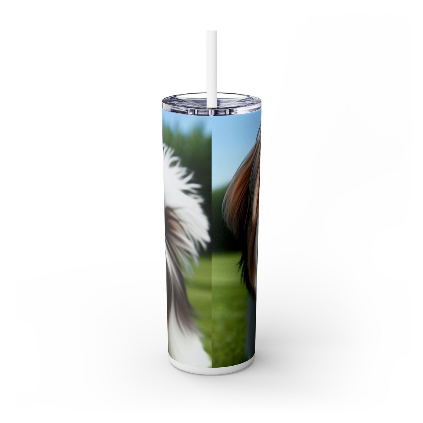 Biewer Terrier Tumbler with Straw, 20oz