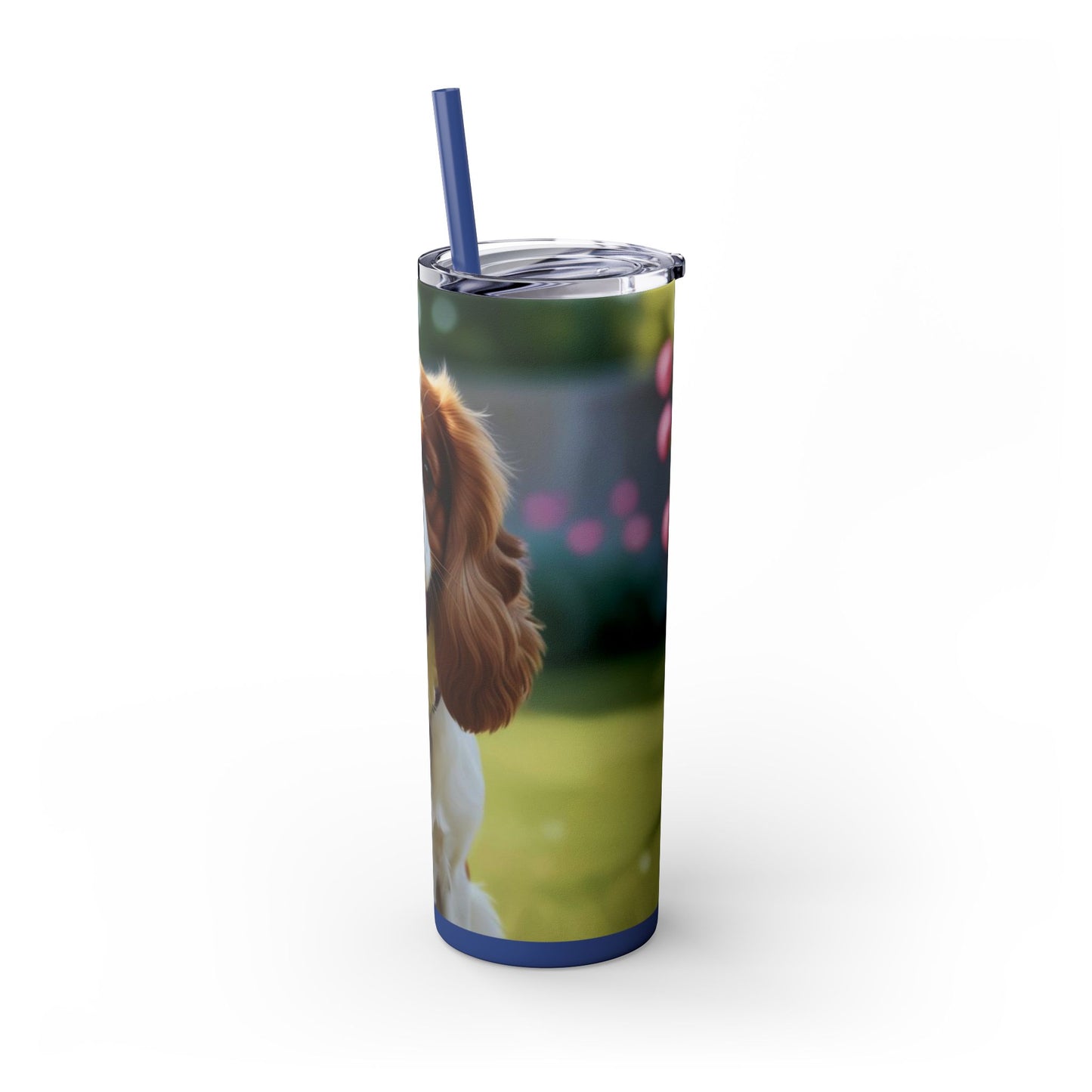 King Charles Spaniel Tumbler with Straw, 20oz