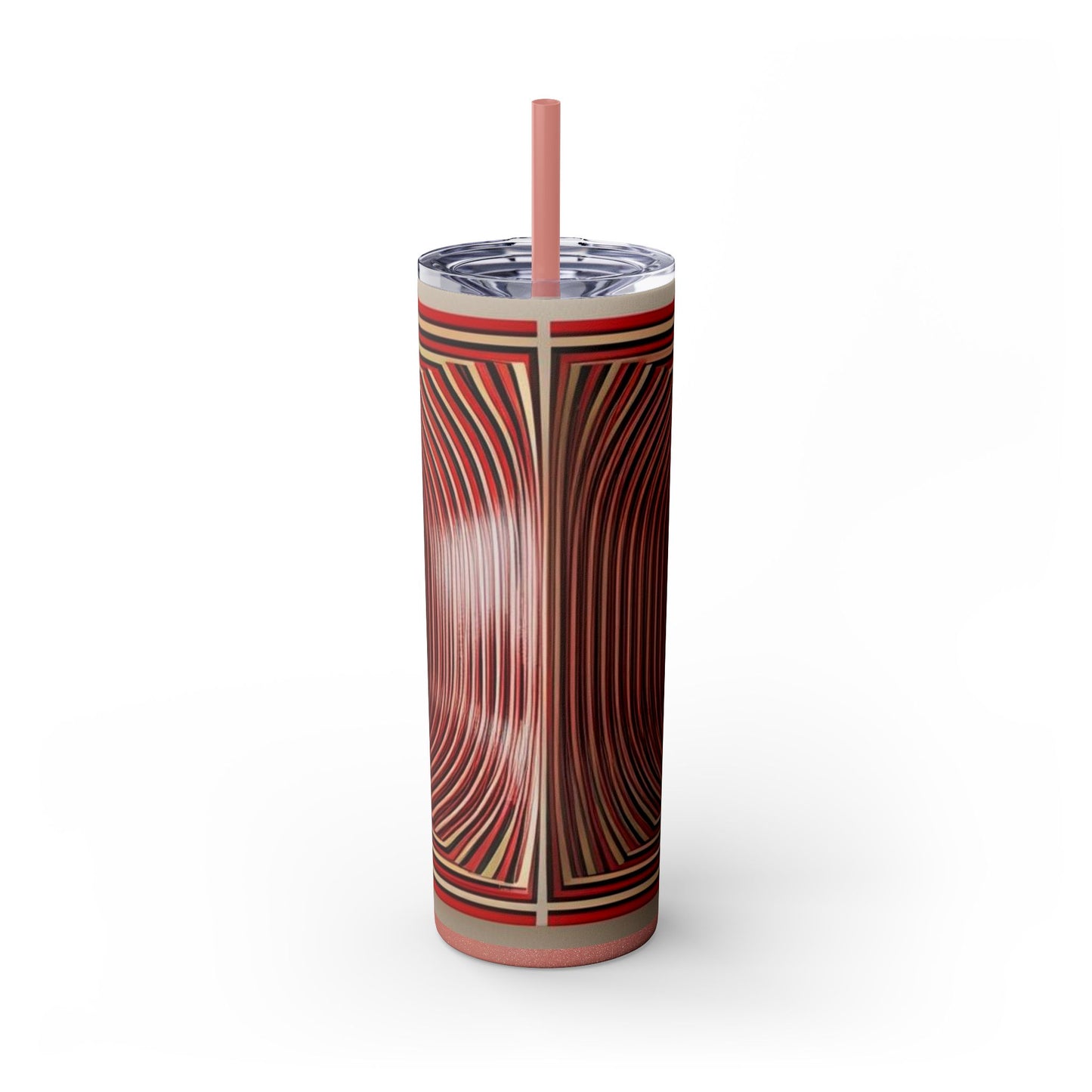 Optical Illusion Skinny Tumbler with Straw, 20oz