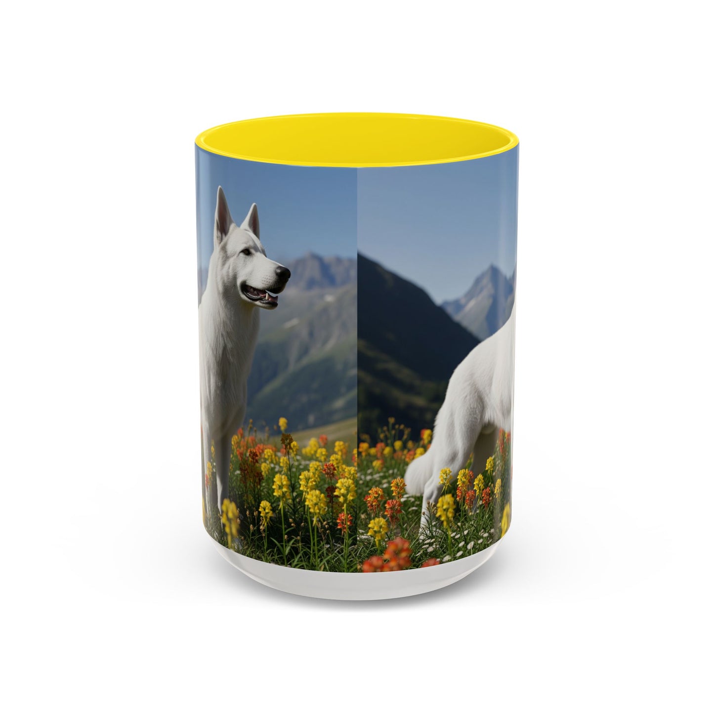 White Swiss Shepherd Dog Accent Coffee Mug - Perfect Gift for Dog Lovers