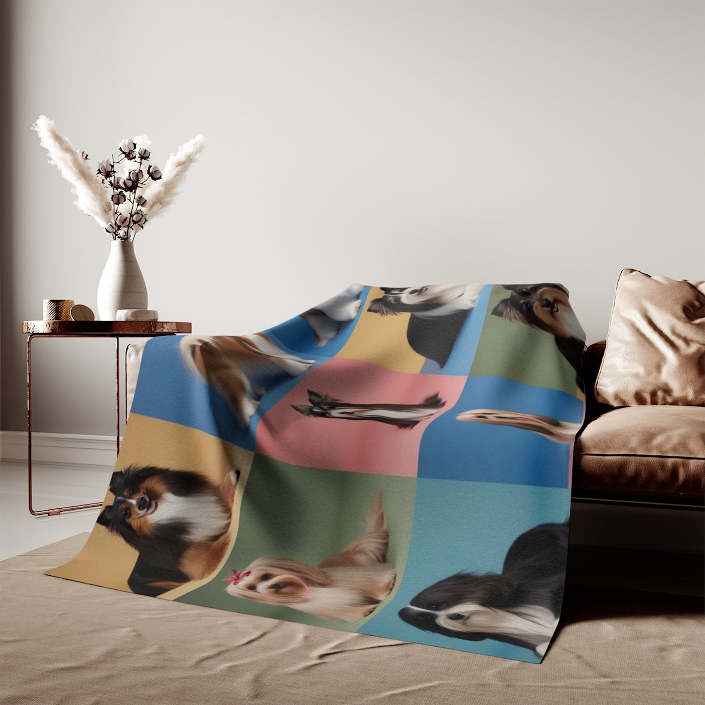 Pastel Dogs Sweatshirt Blanket