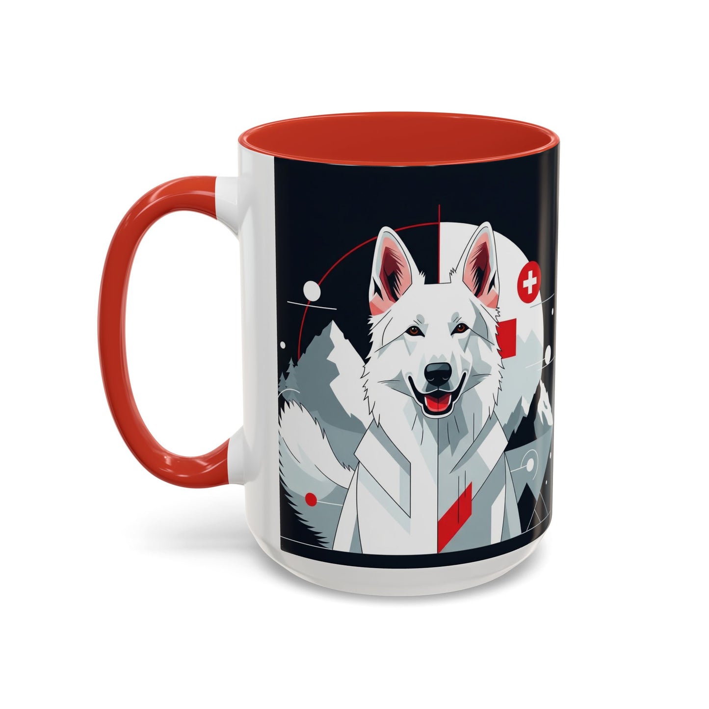 White Swiss Shepherd Dog Accent Coffee Mug - Perfect Gift for Dog Lovers